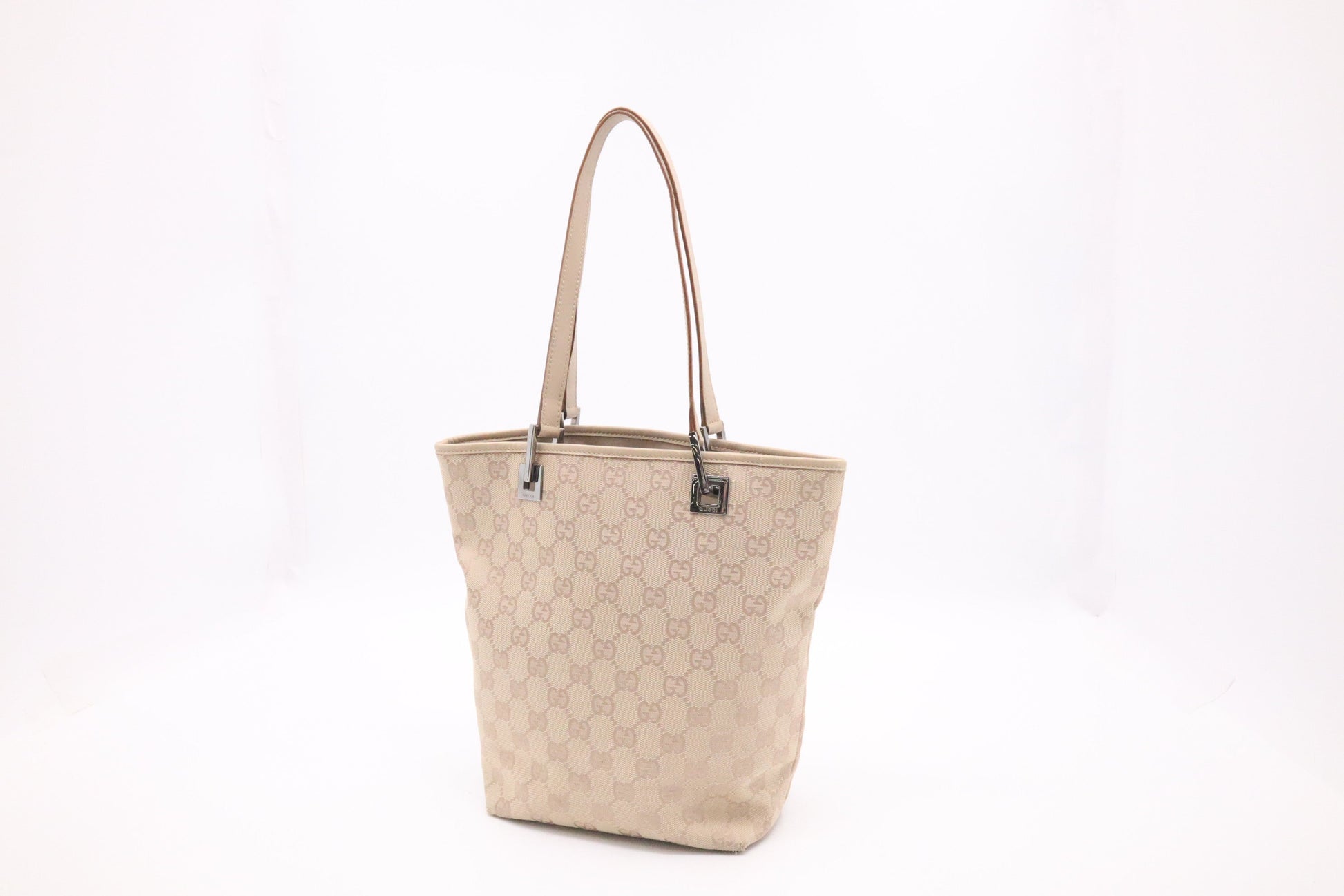 Gucci Bucket Beige Canvas Bucket Bag