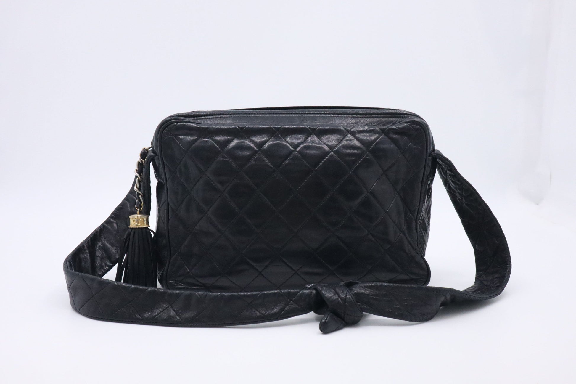 Chanel Camera Black Leather Crossbody Bag