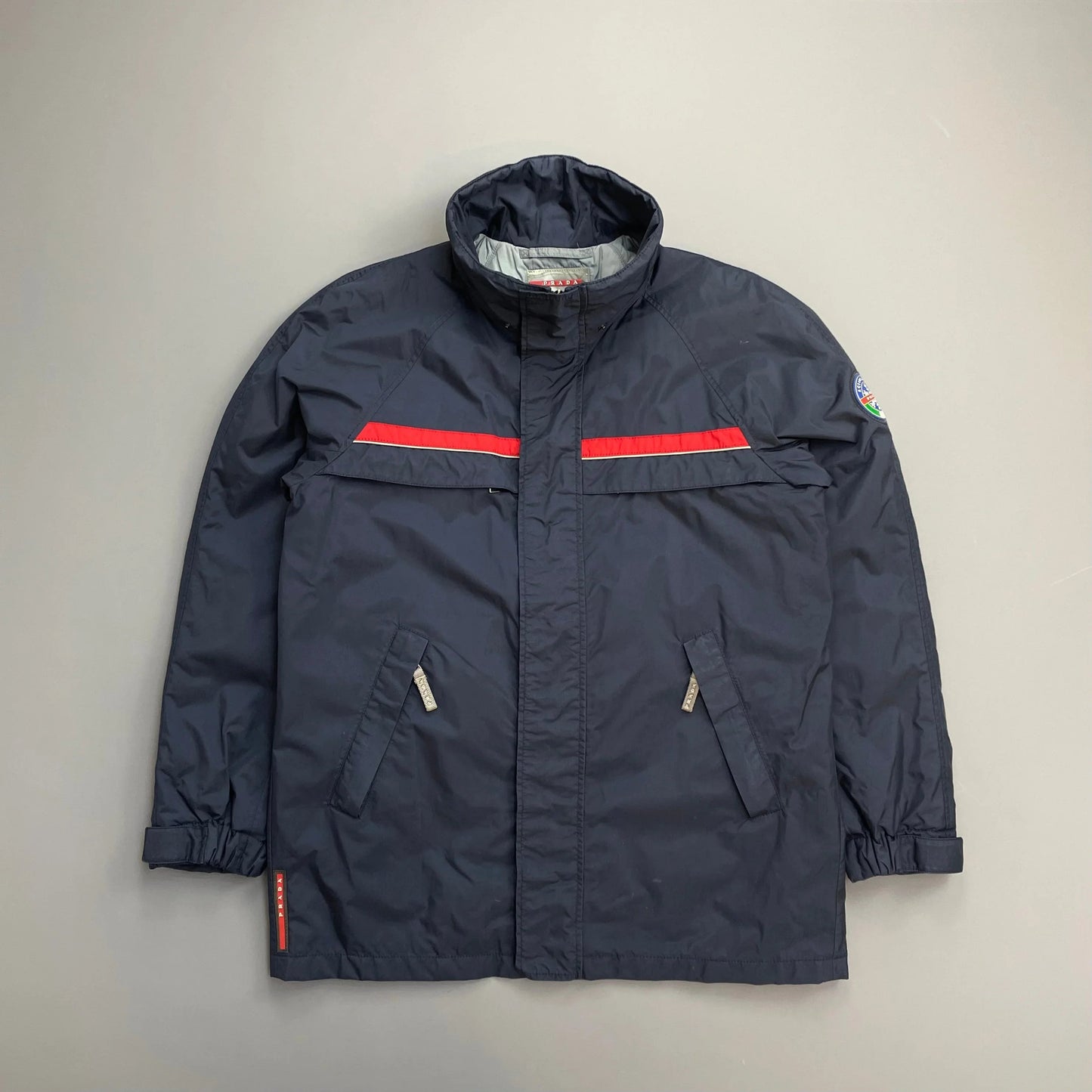 Prada Handbag Sport Active Sport Padded Ski Jacket Nylon Navy
