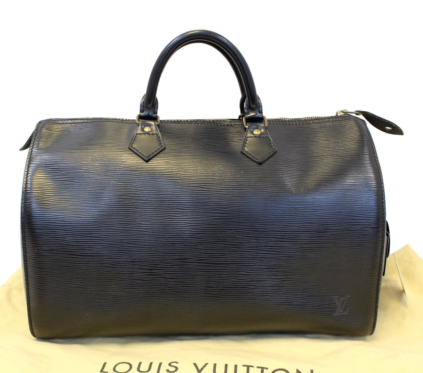 Louis Epi Speedy Satchel Bag Leather Black Travel Bag Bag E4350
