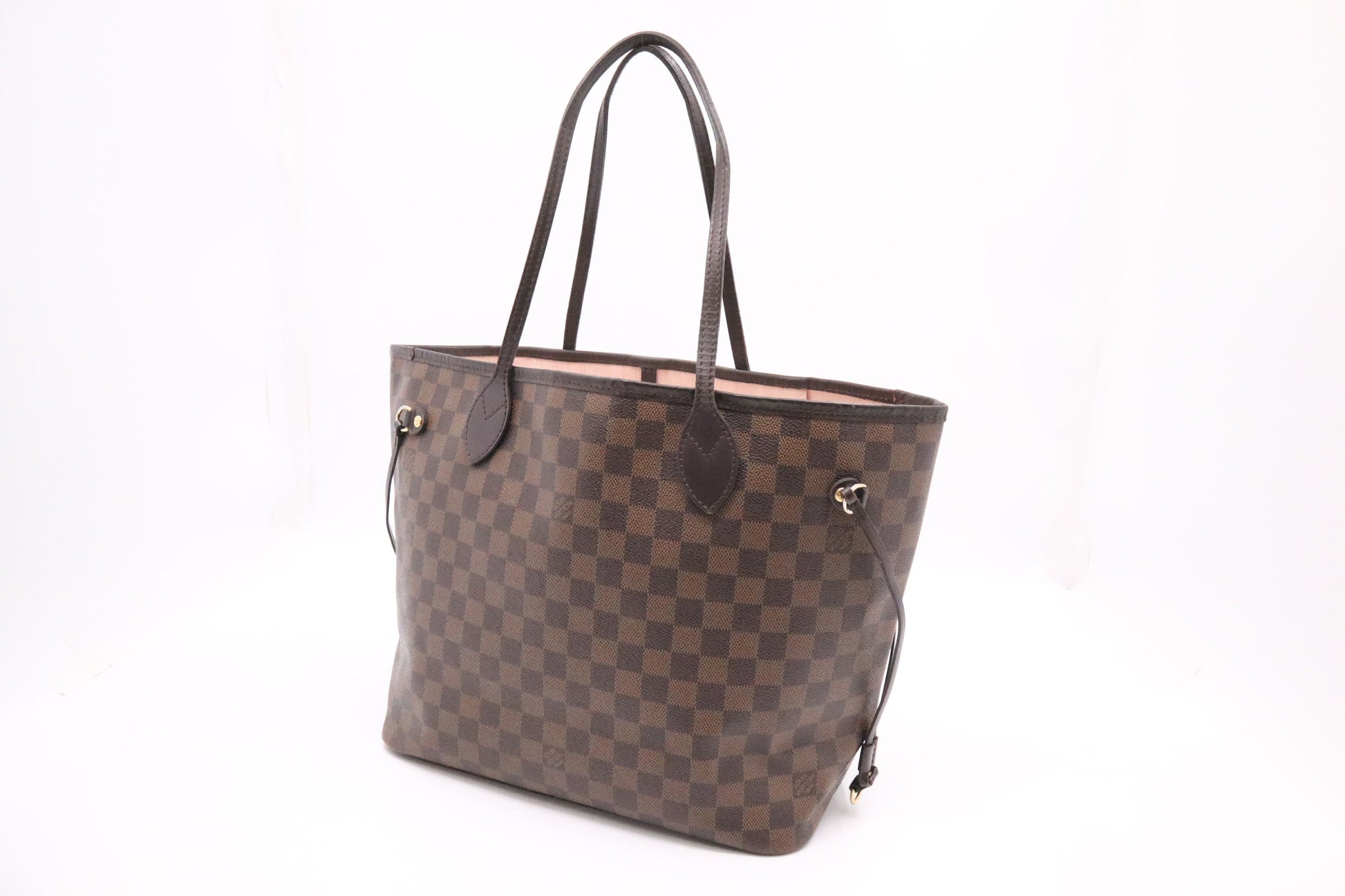 Louis Vuitton Neverfull MM Ebene Damier Canvas Tote Bag Damier Ebene
