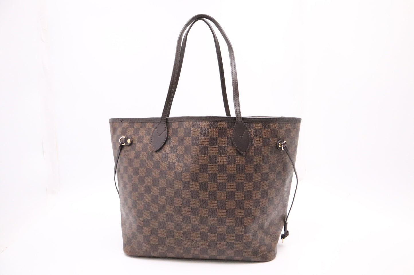 Louis Vuitton Neverfull MM Ebene Damier Canvas Tote Bag Damier Ebene