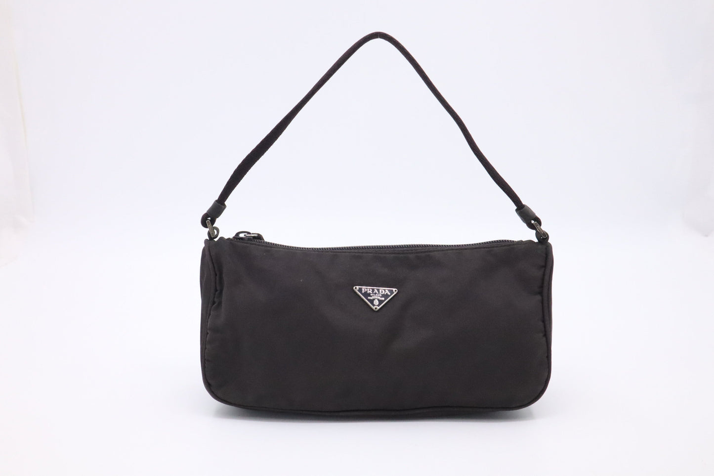 Prada Handbag In Nylon Brown Travel Bag