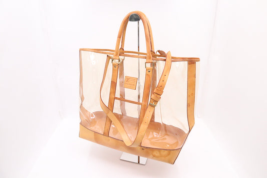 Louis Vuitton LV Is Mizrahi In Clear Vinyl And Leather Travel Bag