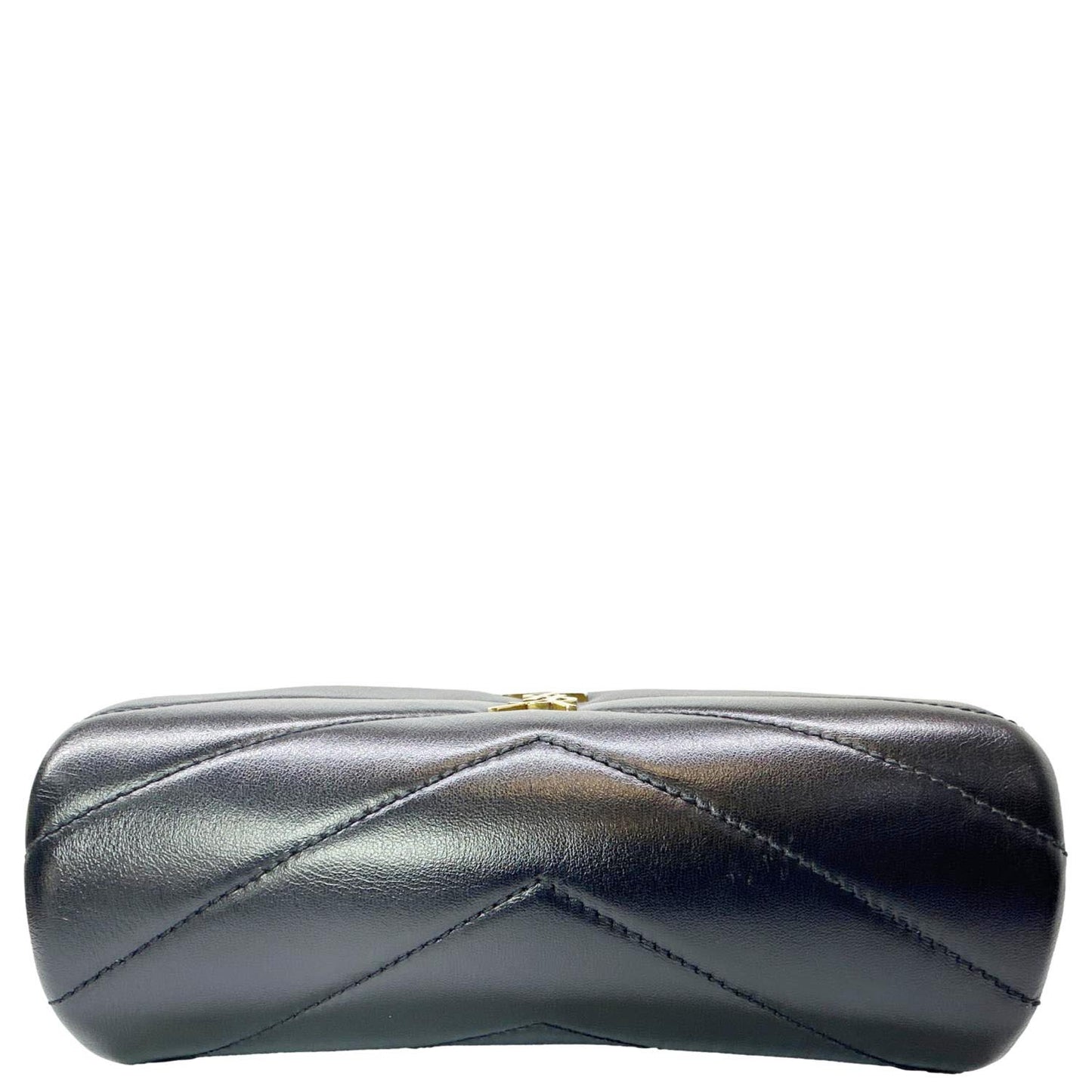 YSL Saint Laurent Yves Loulou Calfskin Crossbody Bag Leather Black Toy Loulou Toy Bag