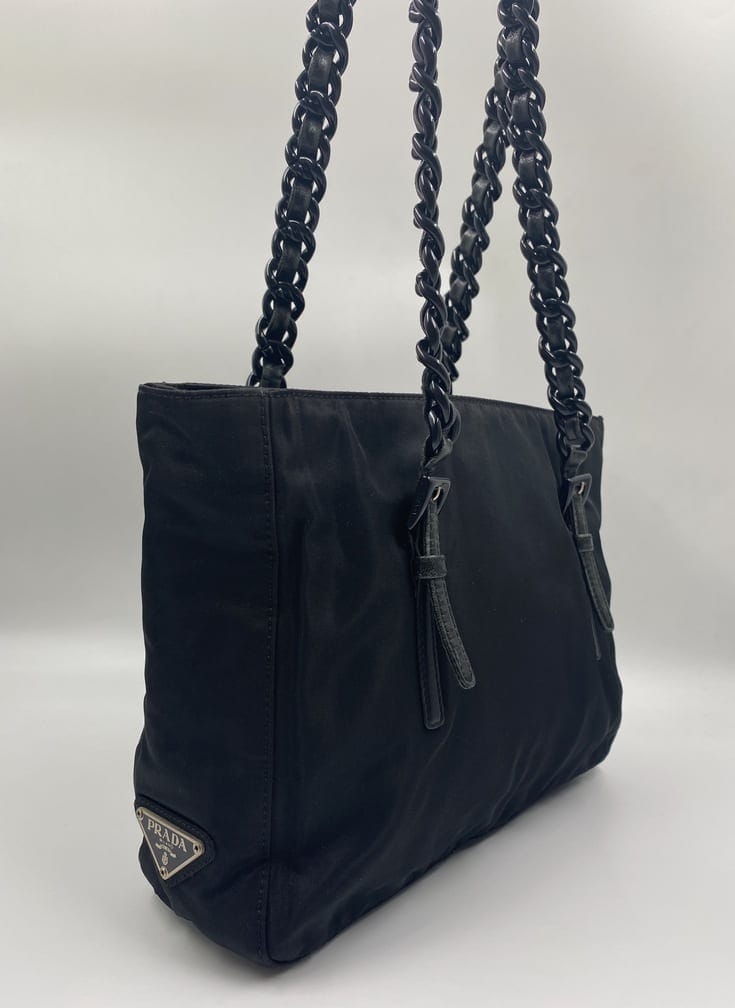 Prada Tote Nylon Chain Tote Bag
