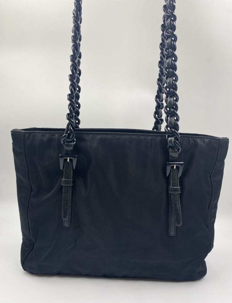 Prada Tote Nylon Chain Tote Bag