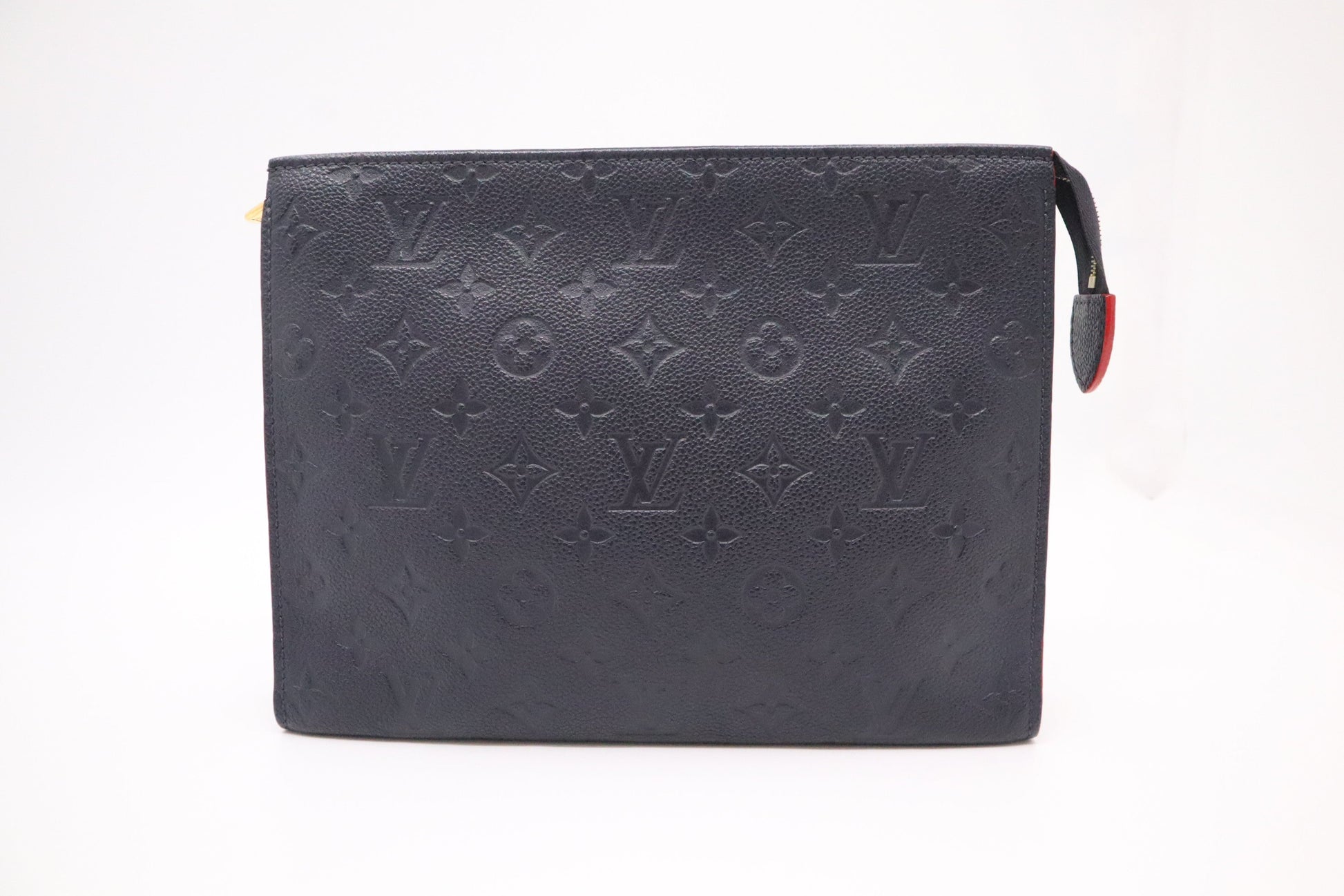 Louis Vuitton Toiletry 26 Navy Blue Leather Empreinte Handbag