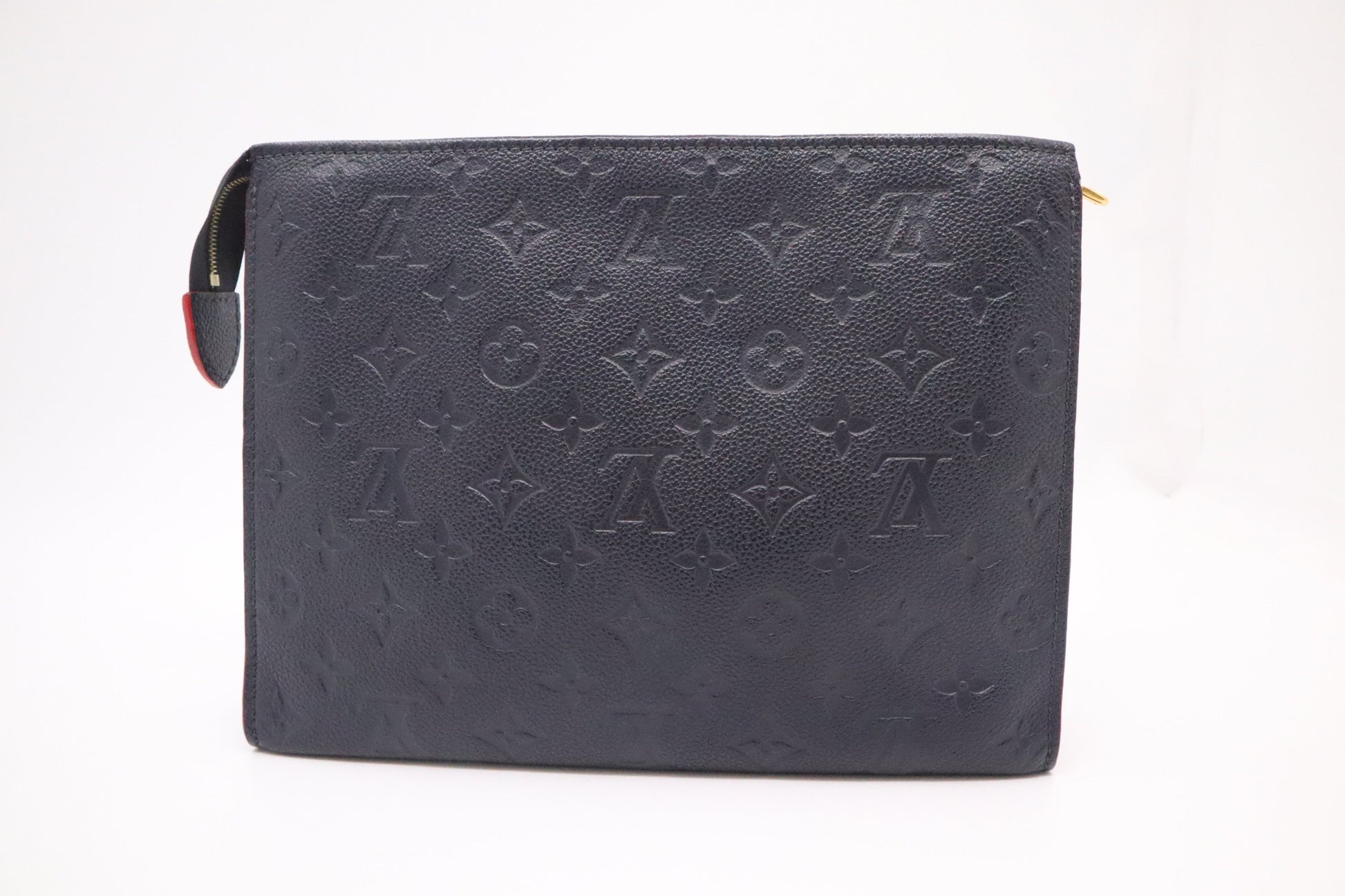 Louis Vuitton Toiletry 26 Navy Blue Leather Empreinte Handbag