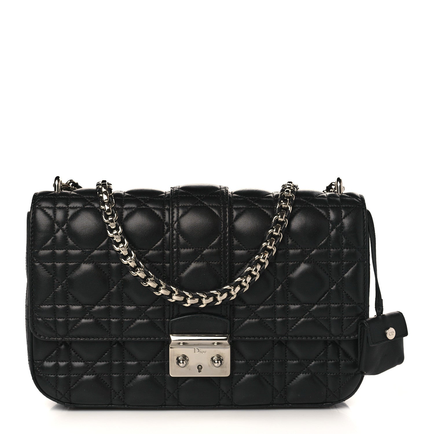 Dior Shoulder Bag Miss in with Hardware Leather Lambskin Black