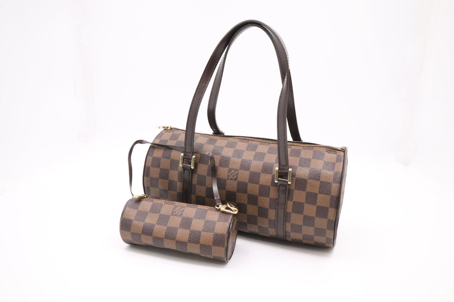 Louis Vuitton Papillon 30 Ebene Damier Canvas Handbag