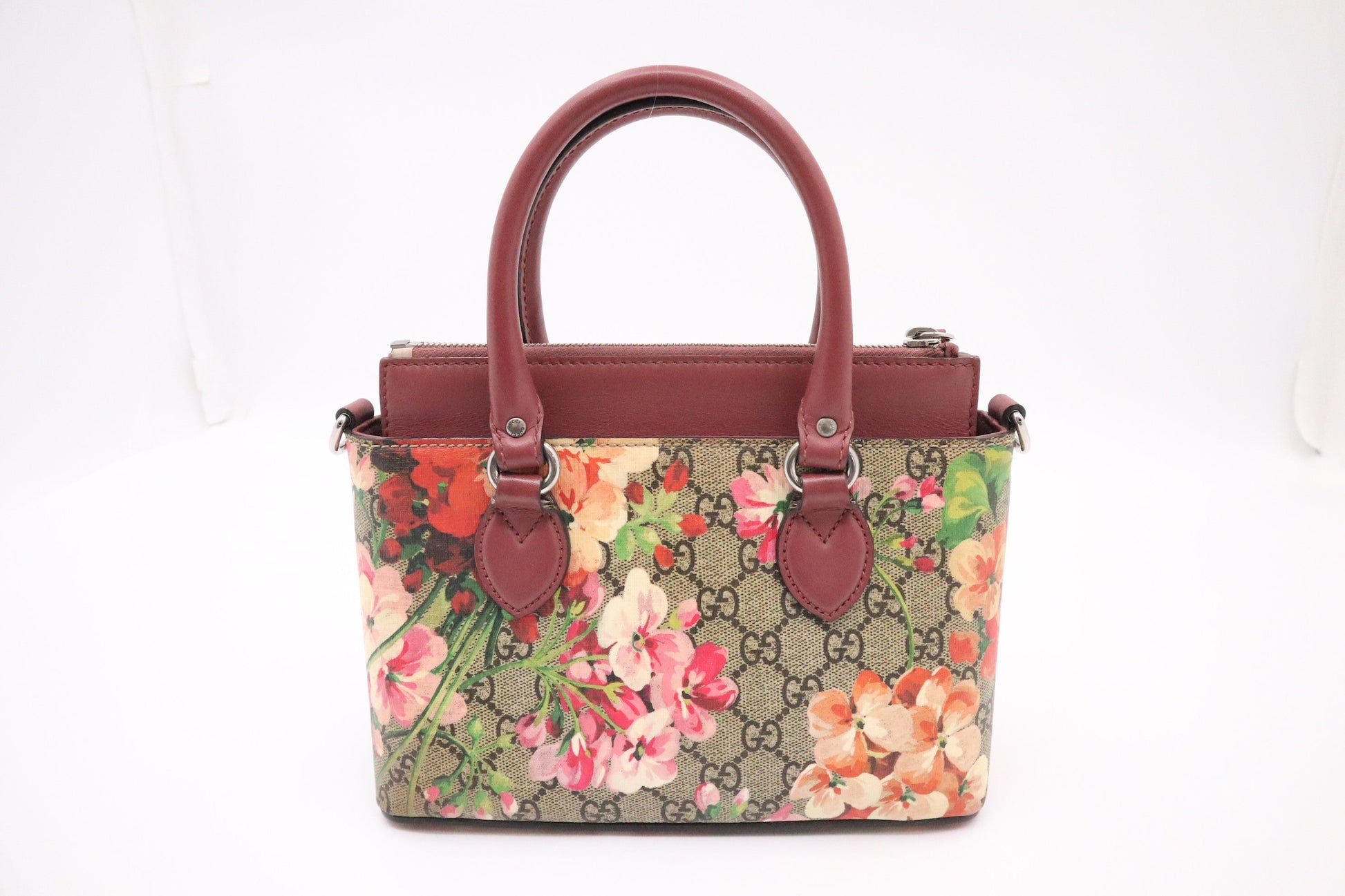 Gucci 2Way Blooms GG Canvas Pink Handbag