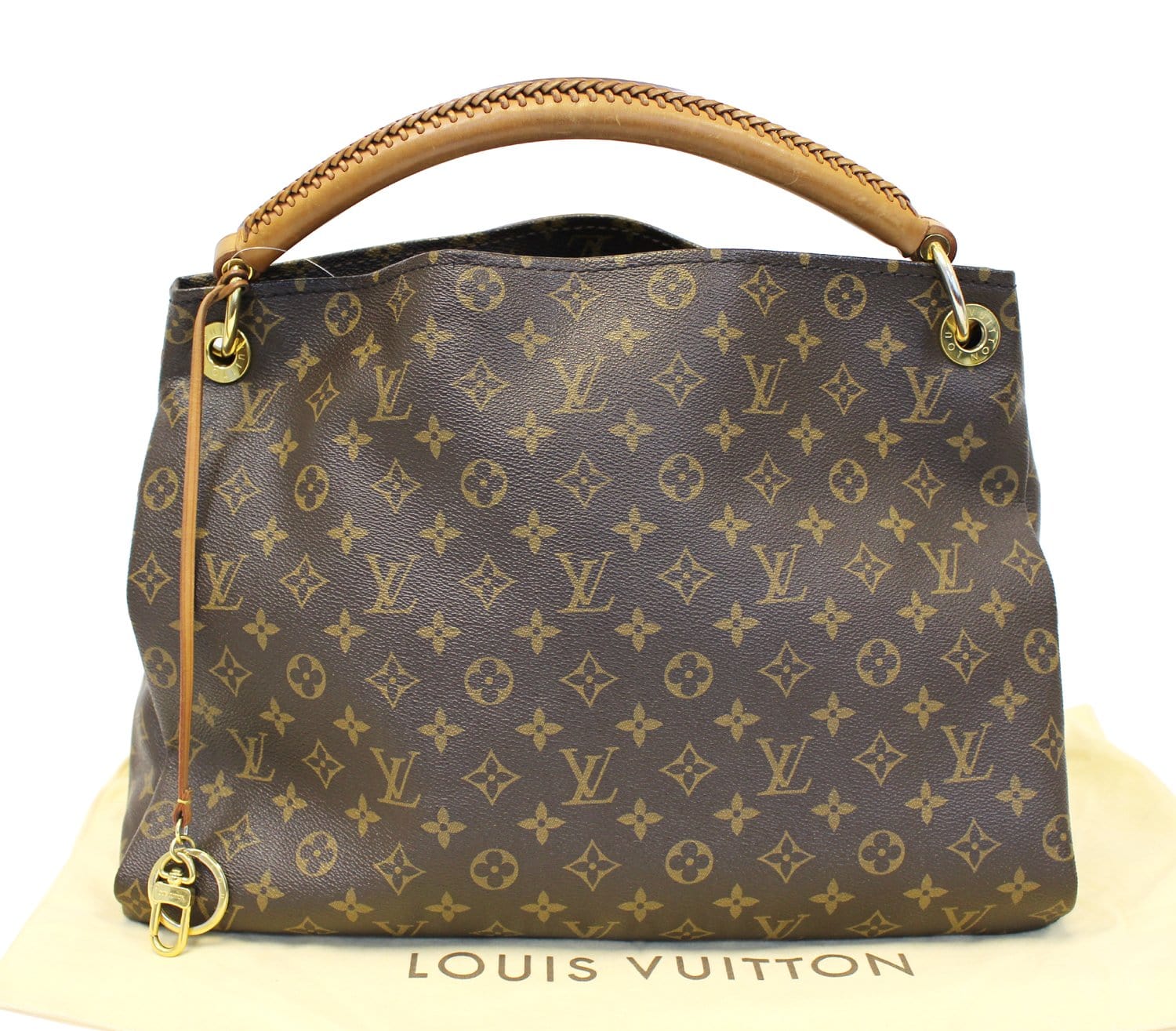 Louis Artsy Mm Tote Handbag Canvas Monogram Shoulder Bag