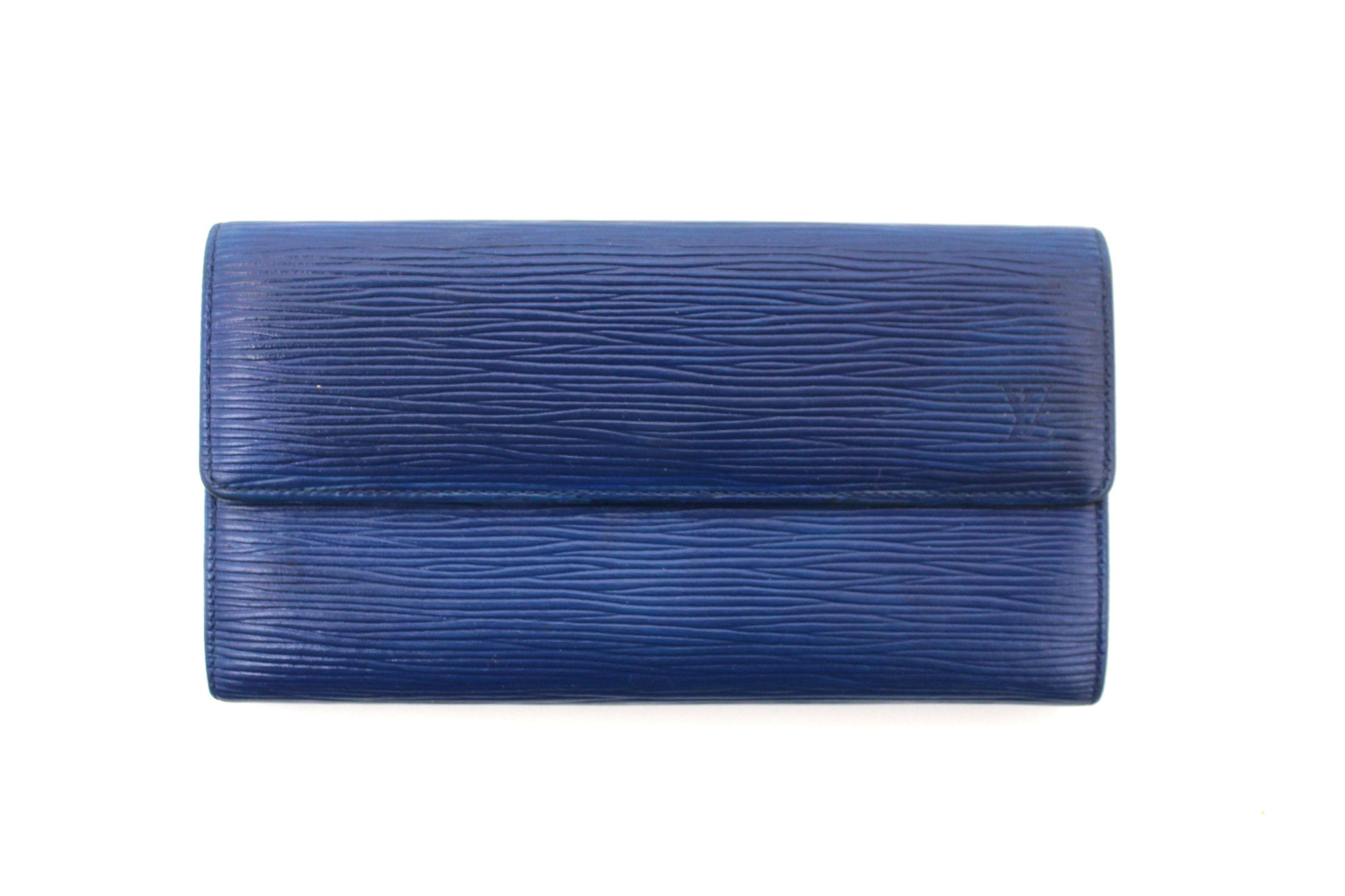 Louis Vuitton Blue Epi Leather Sarah Long Wallet