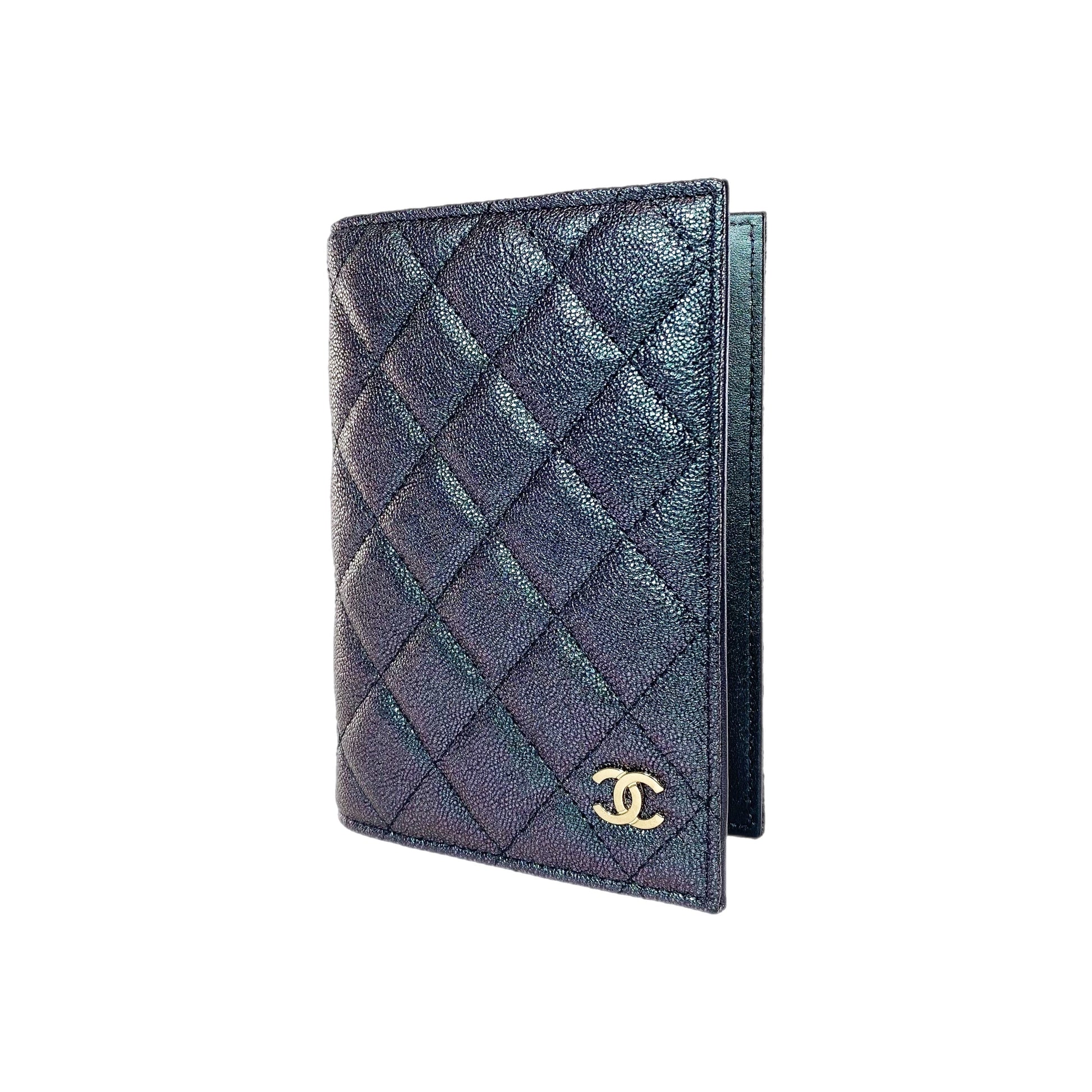 Chanel Iridescent Purple Passport Cover