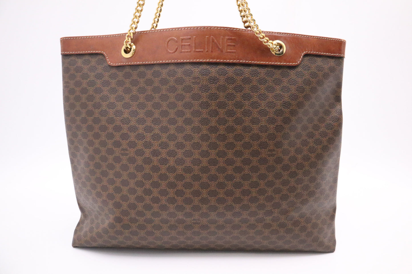 Celine Tote In Macadam Handbag Canvas Brown Tote Bag