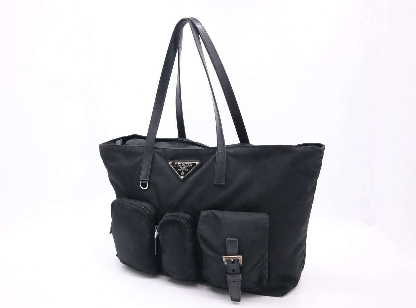 Prada Tote In Handbag Nylon Black Tote Bag