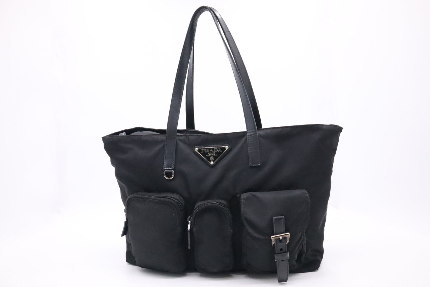 Prada Tote In Handbag Nylon Black Tote Bag