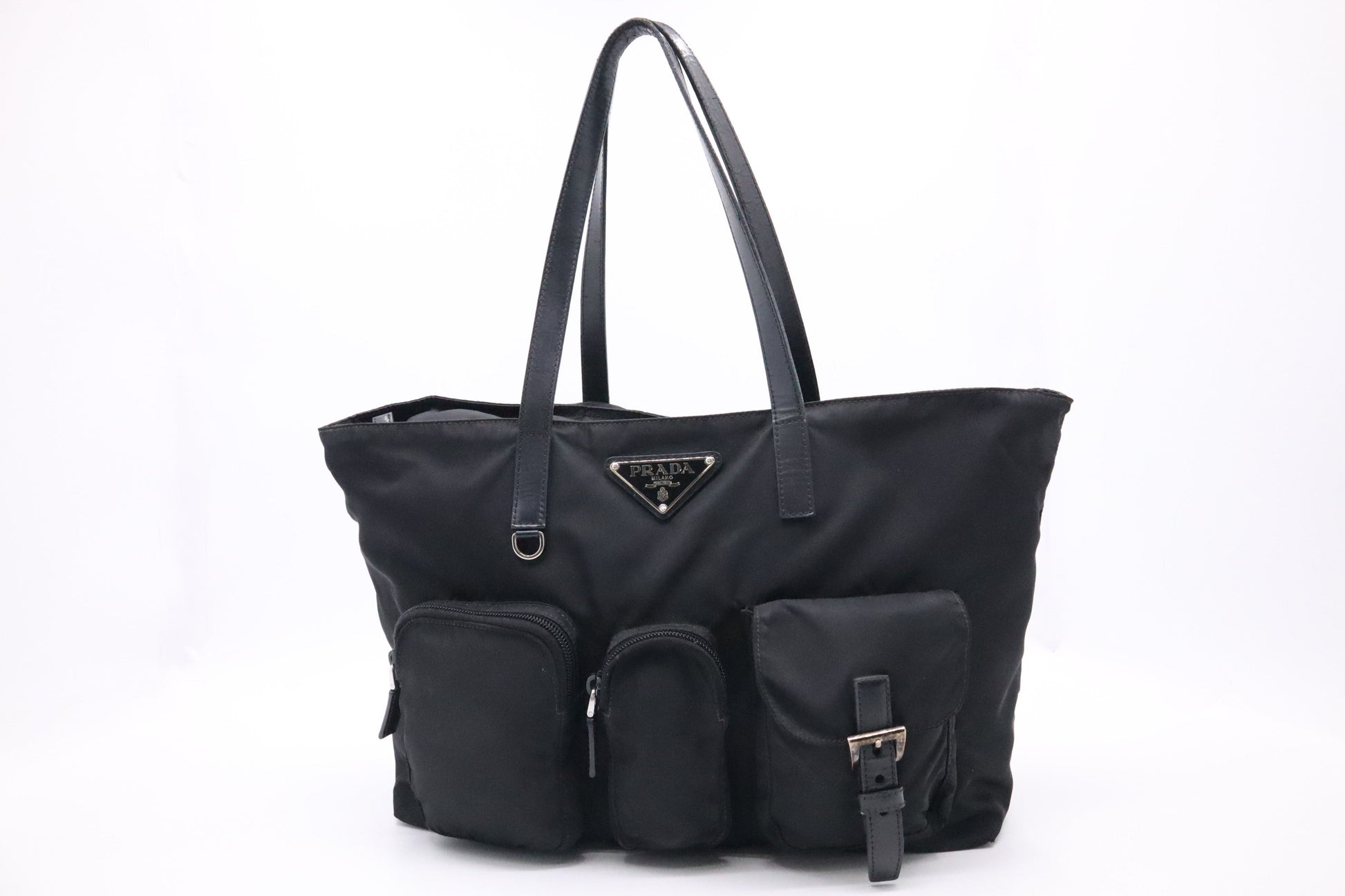 Prada Tote In Handbag Nylon Black Tote Bag
