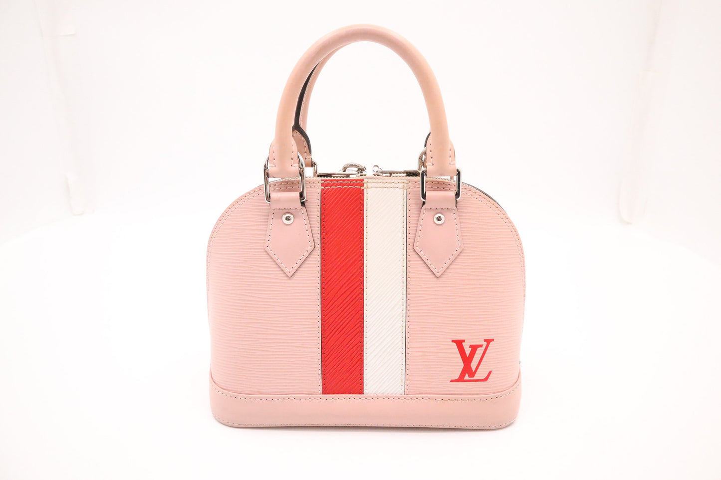 Louis Vuitton Alma BB & Epi Leather White Red Handbag