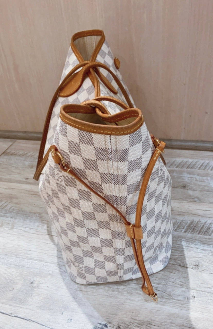 Louis Vuitton AZUR Damier Neverfull Tote Bag