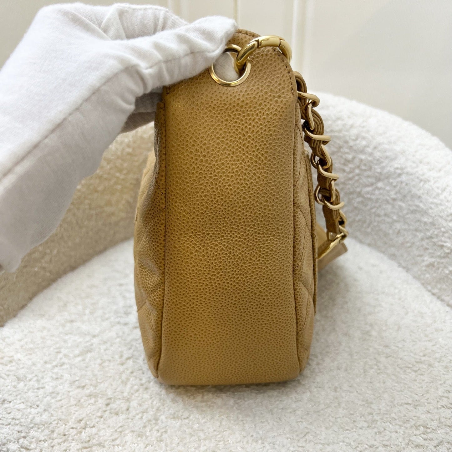 Chanel   Half Moon Timeless Hobo in Dark Beige Caviar and GHW