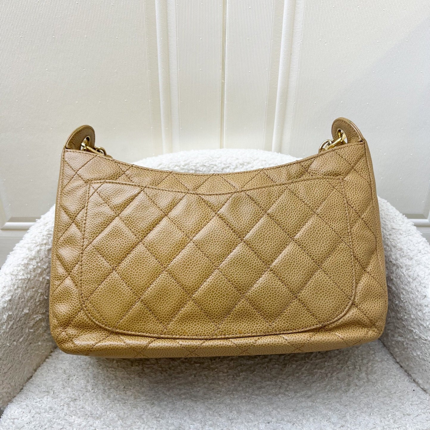 Chanel   Half Moon Timeless Hobo in Dark Beige Caviar and GHW