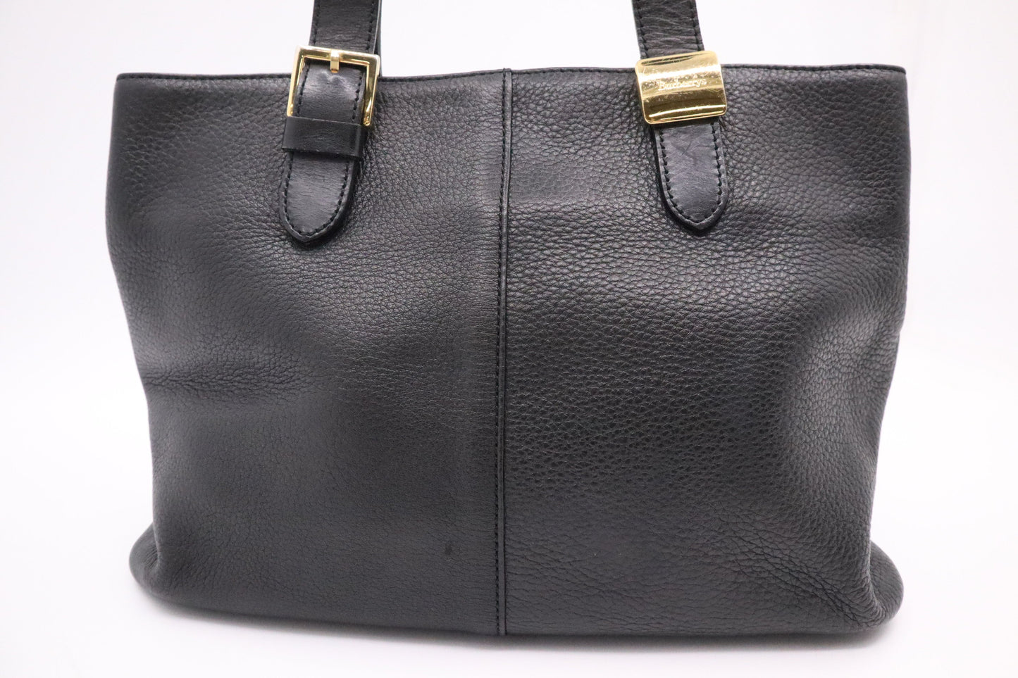 Burberry Handbag In Leather Black Travel Bag Black Leather 2