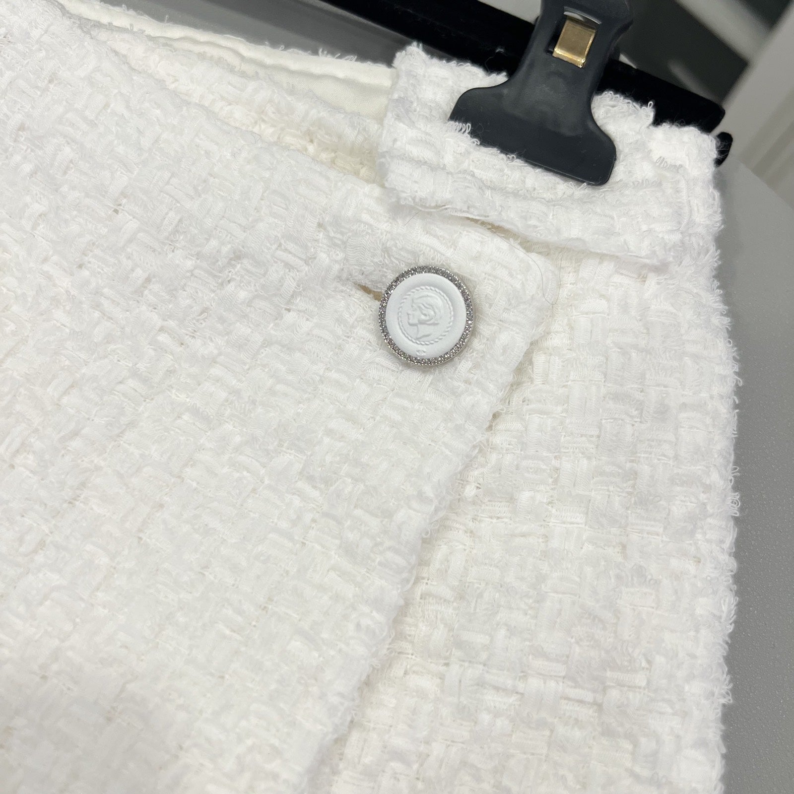 Chanel 25S Tweed Skorts in White Cotton and Polyamide ( ) Handbag