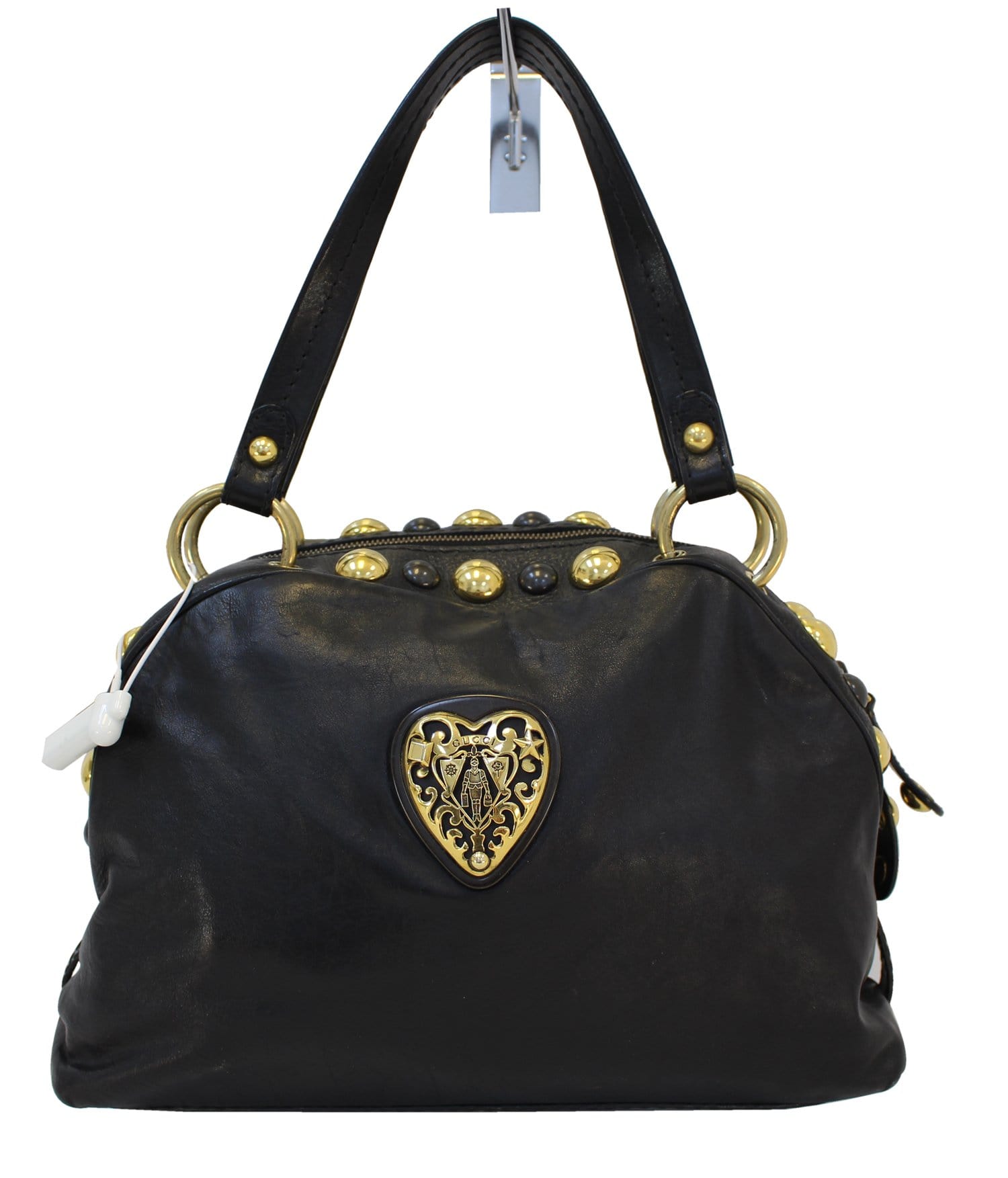Gucci ssima Babouska Dome Shoulder Handbag Black Medium Shoulder Bag