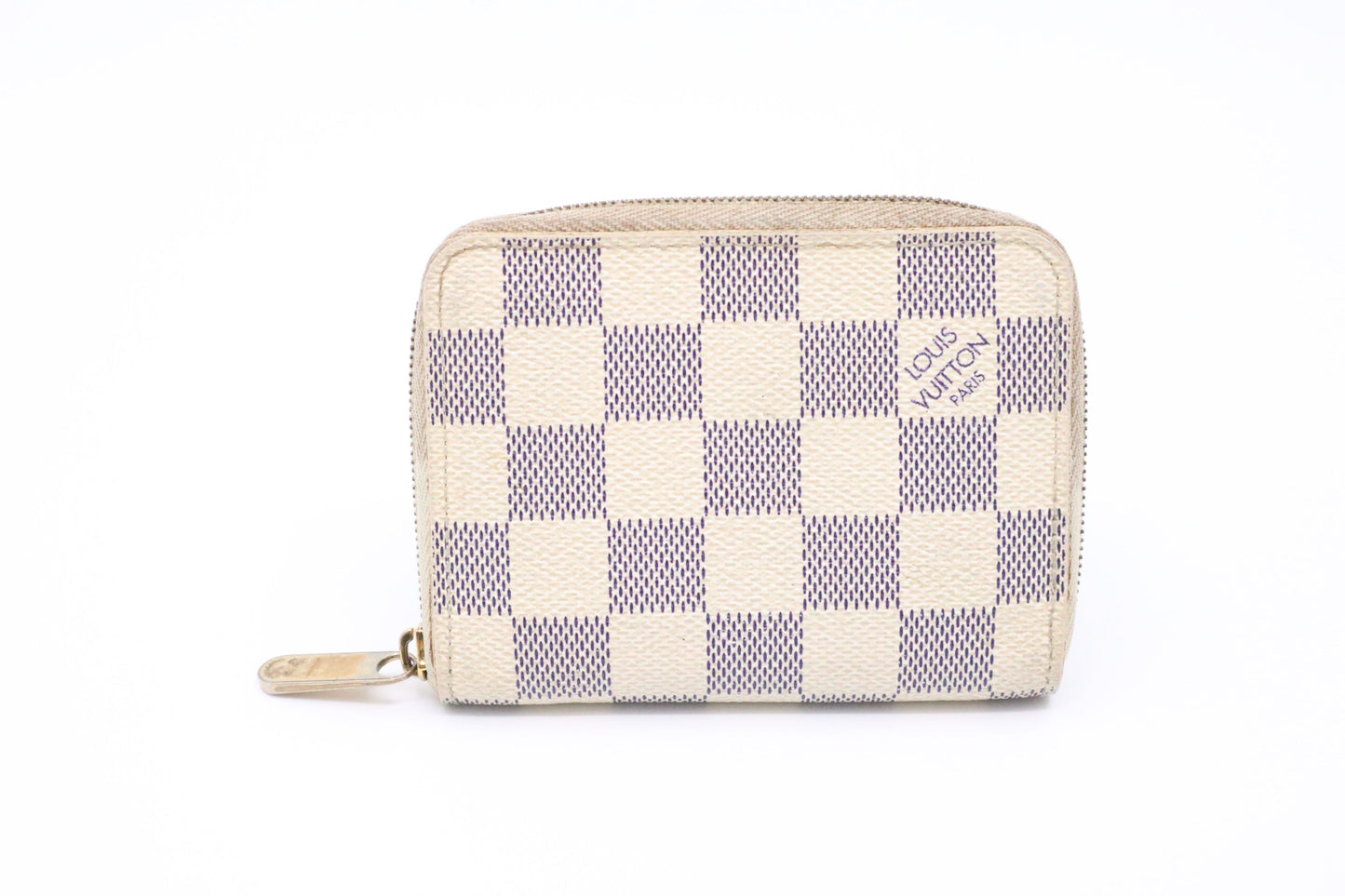 Louis Vuitton Compact Zippy Azur Damier Canvas Wallet Case