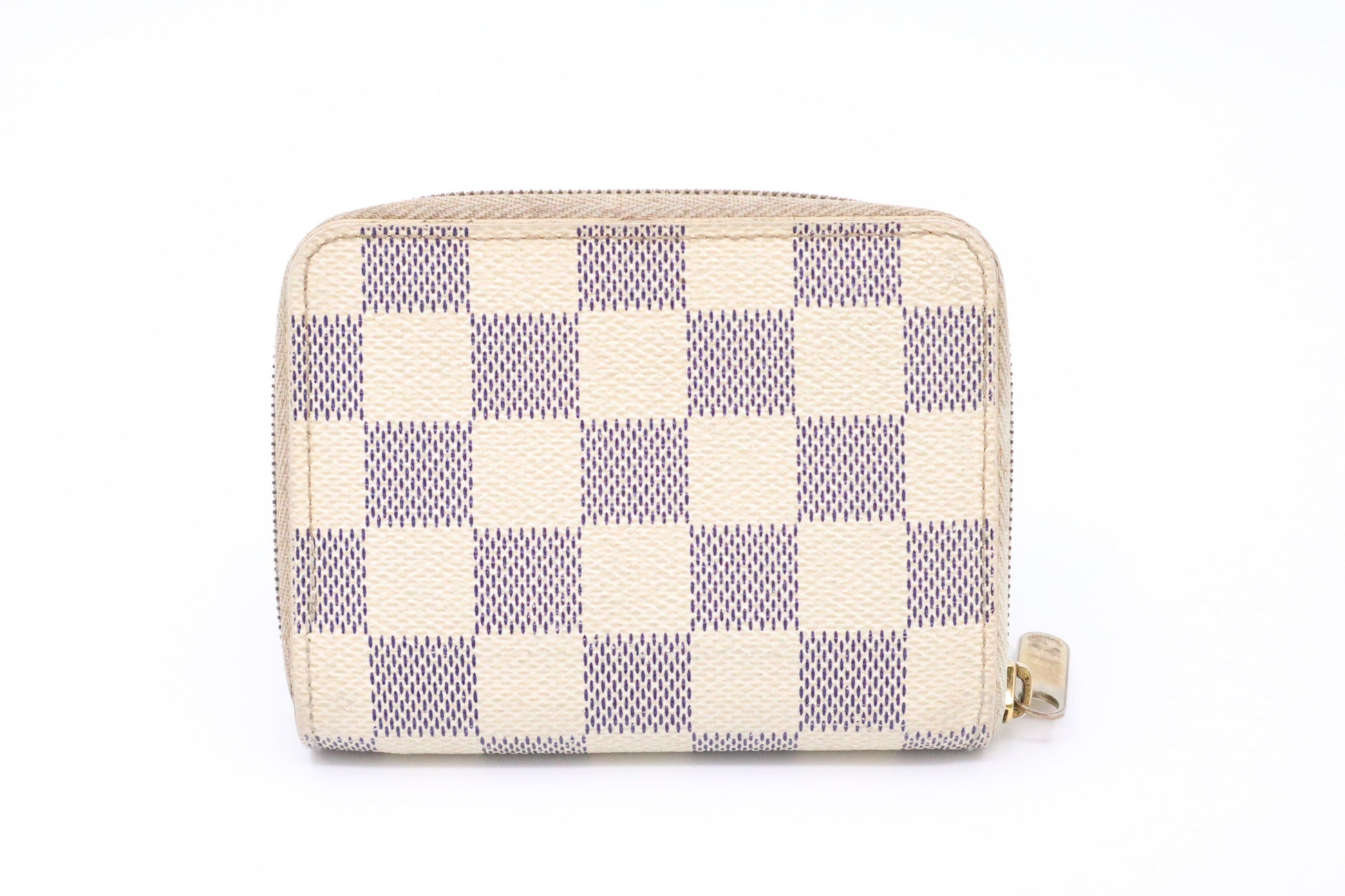 Louis Vuitton Compact Zippy Azur Damier Canvas Wallet Case