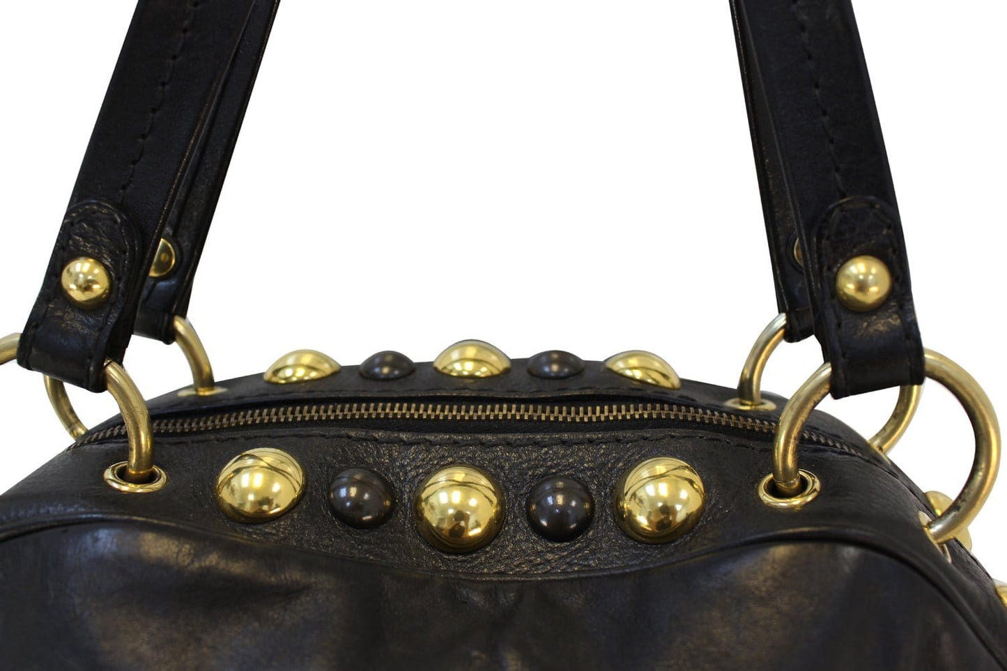 Gucci ssima Babouska Dome Shoulder Handbag Black Medium Shoulder Bag