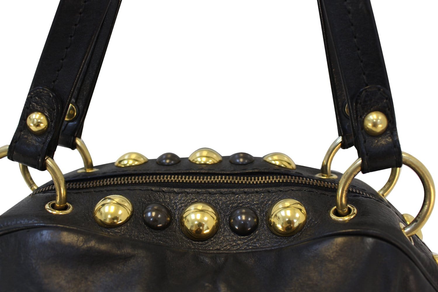 Gucci ssima Babouska Dome Shoulder Handbag Black Medium Shoulder Bag
