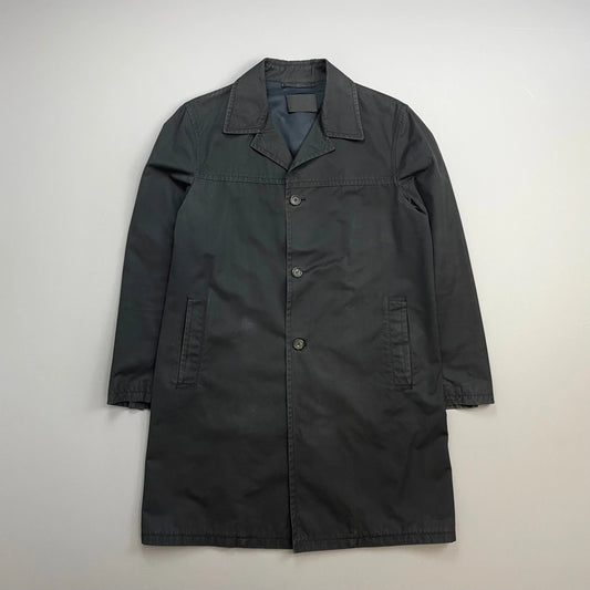 Prada Handbag Mainline 00s Longline Trench Coat Black