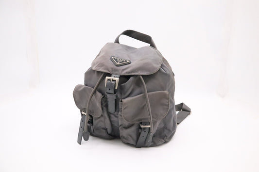 Prada Backpack In Gray Handbag Nylon