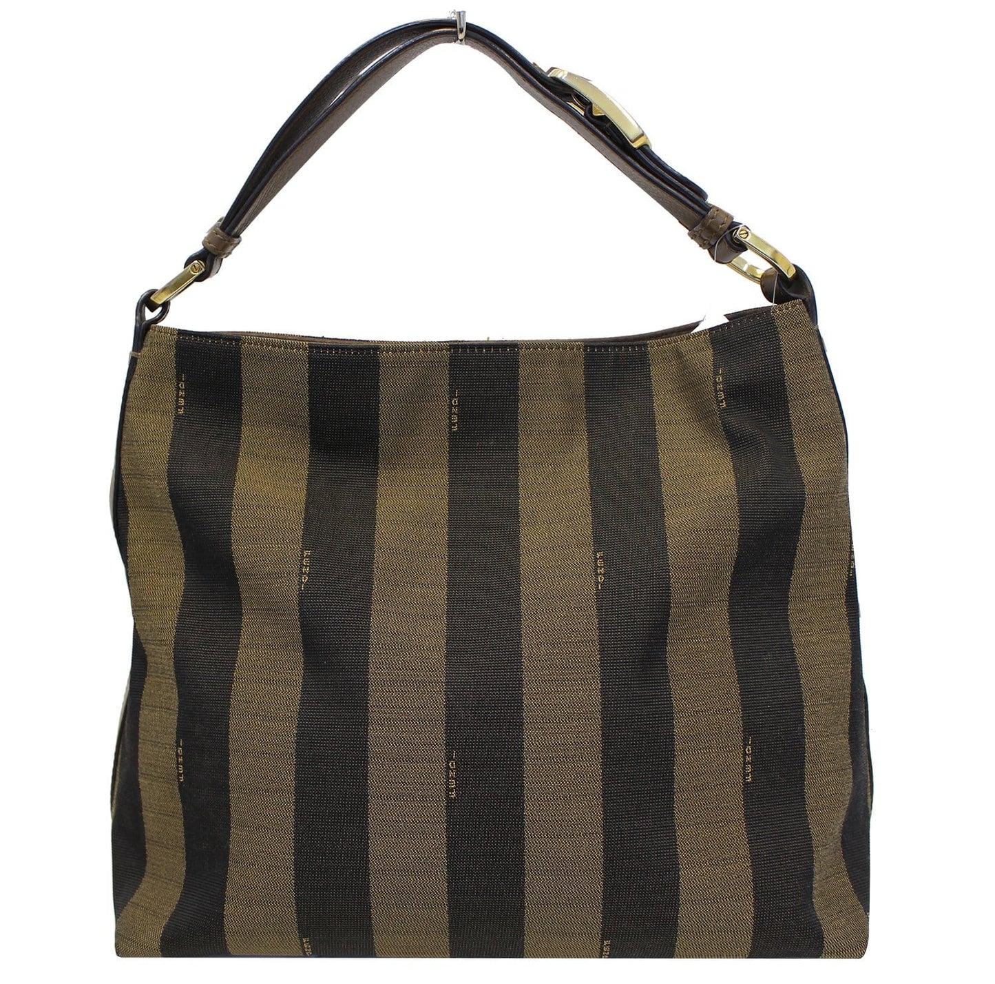 Fendi Pequin Tonal Stripe Hobo Bag