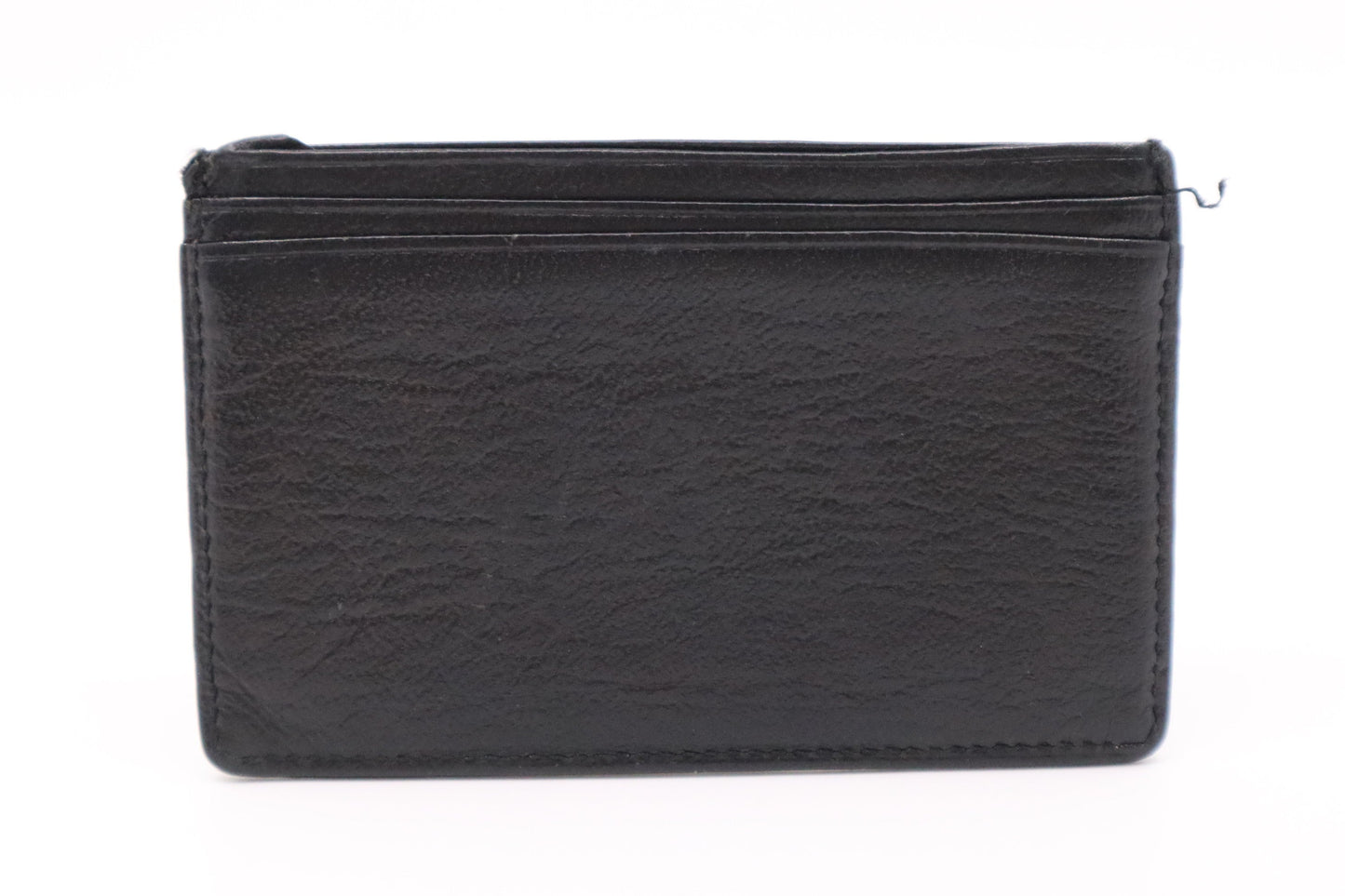 Chanel Card Black Leather Wallet Case Black Leather