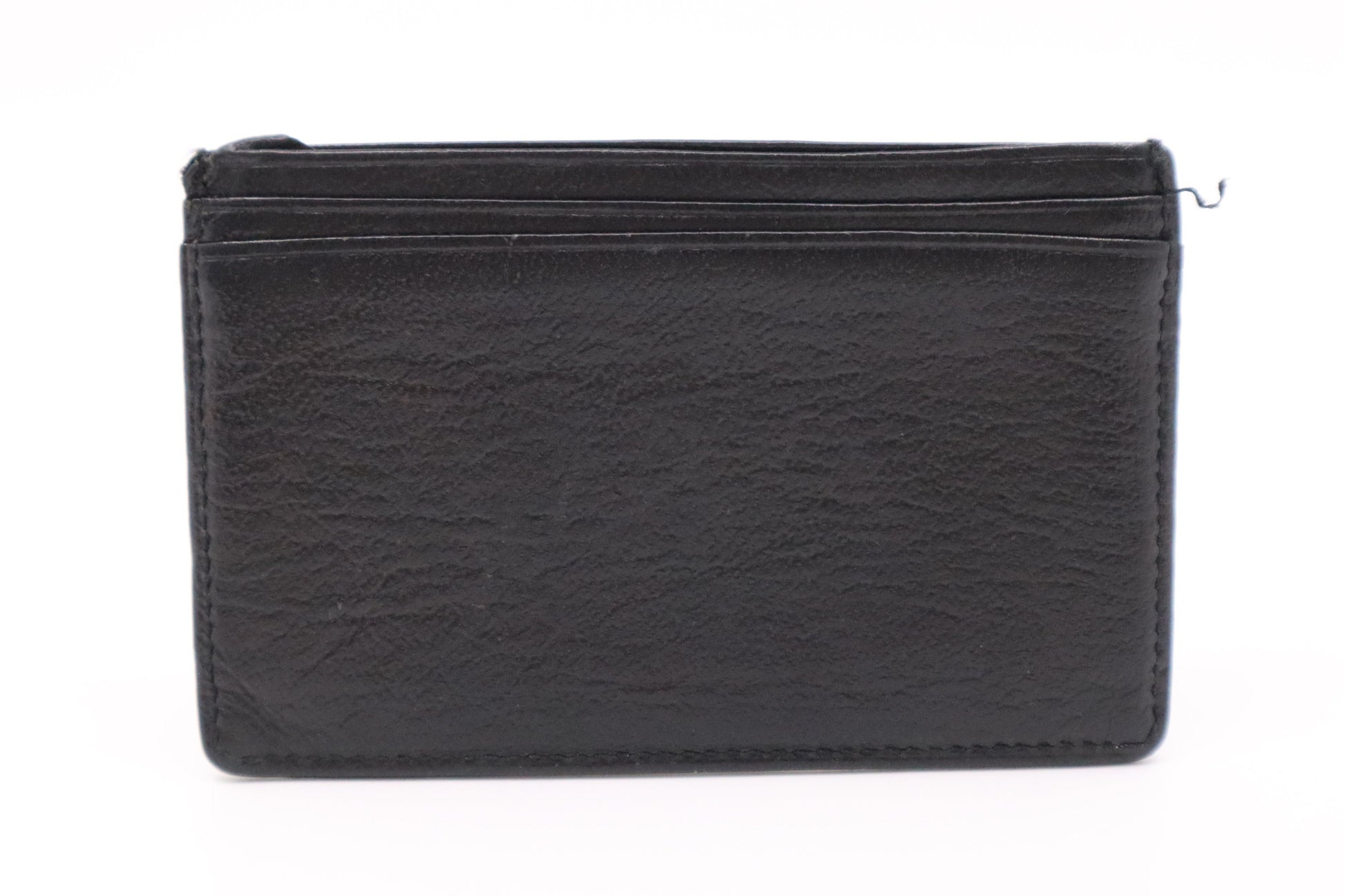 Chanel Card Black Leather Wallet Case Black Leather