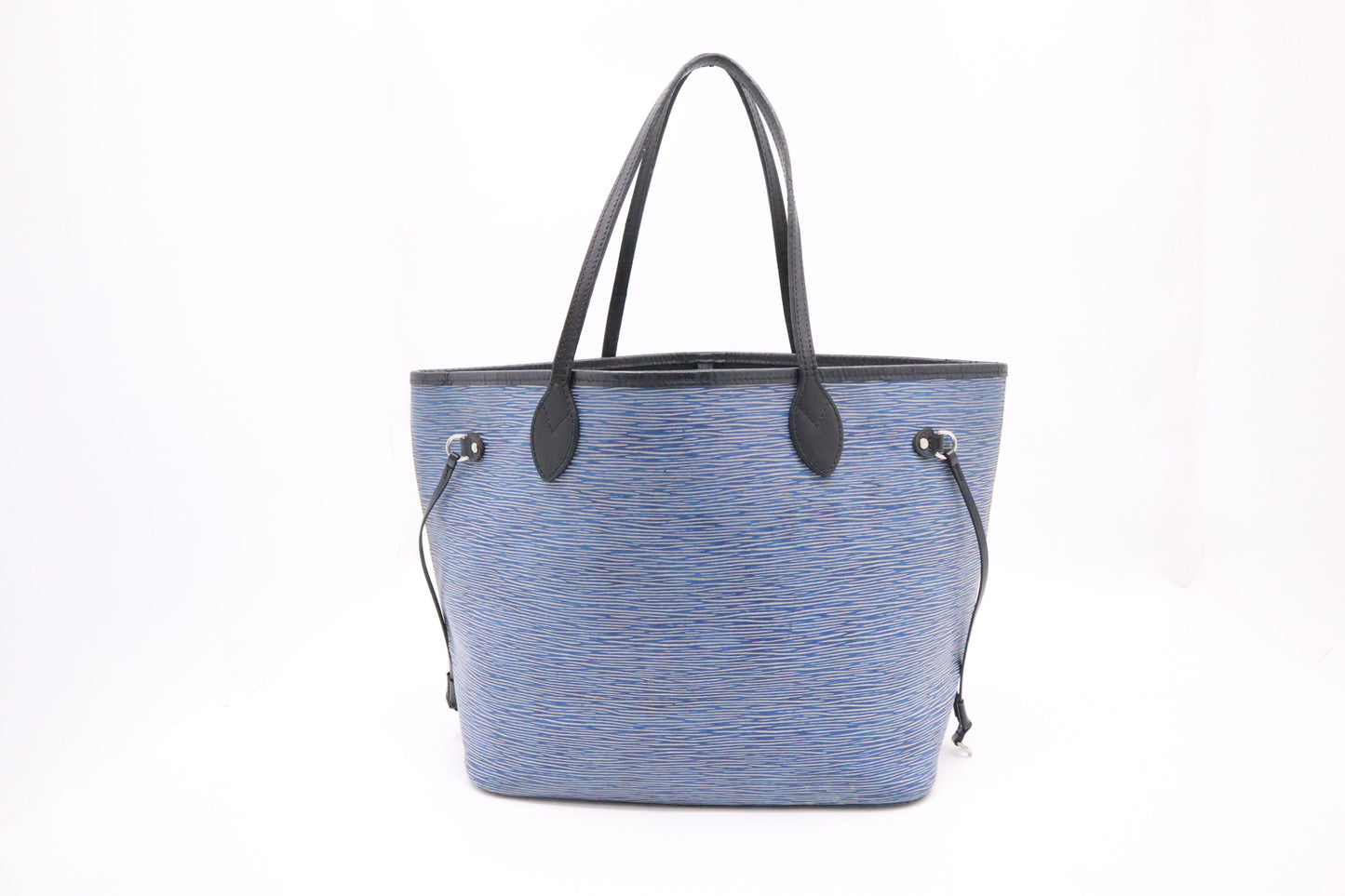 Louis Vuitton Neverfull MM Denim Epi Leather Blue Tote Bag