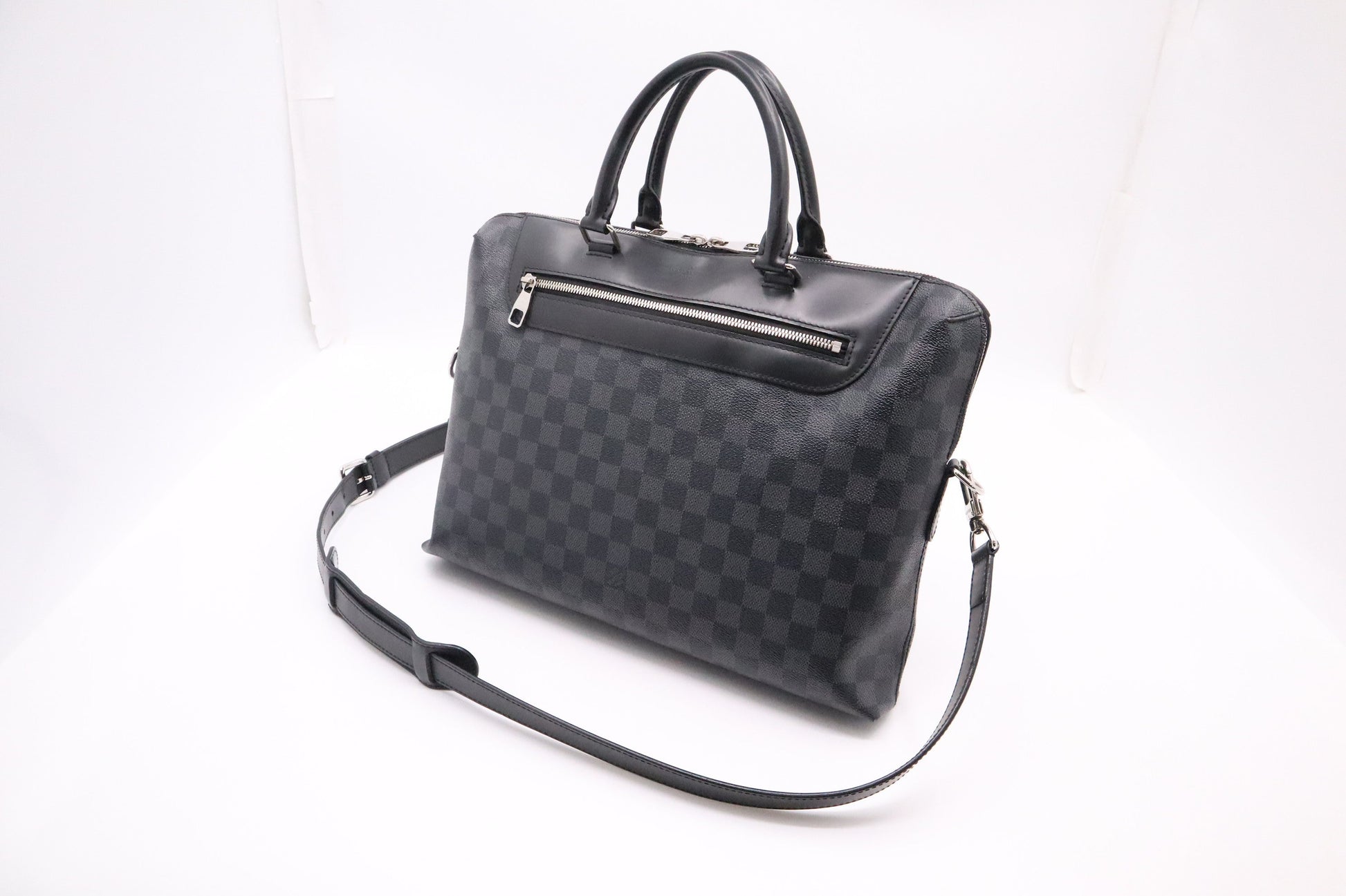 Louis Vuitton Porte Documents Jules Graphite Canvas Damier Handbag