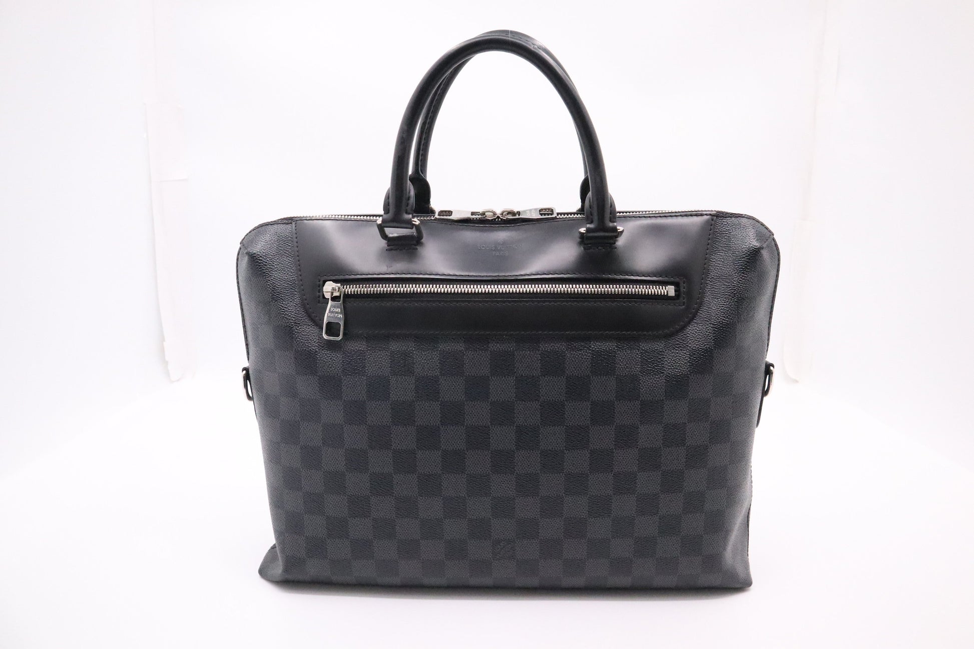 Louis Vuitton Porte Documents Jules Graphite Canvas Damier Handbag