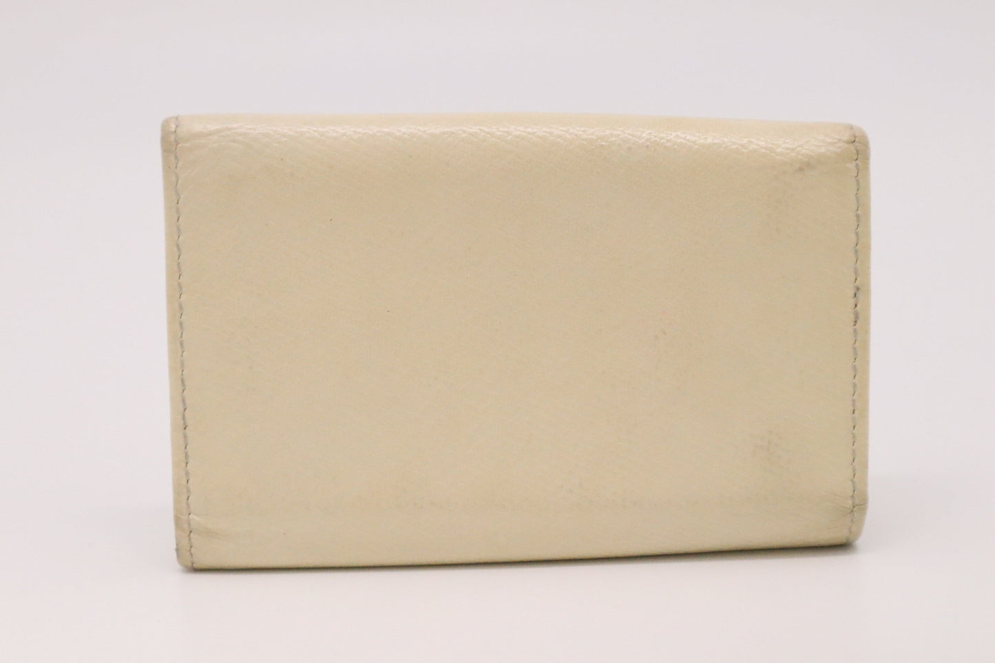 Chanel 6 Cream Leather Wallet Case