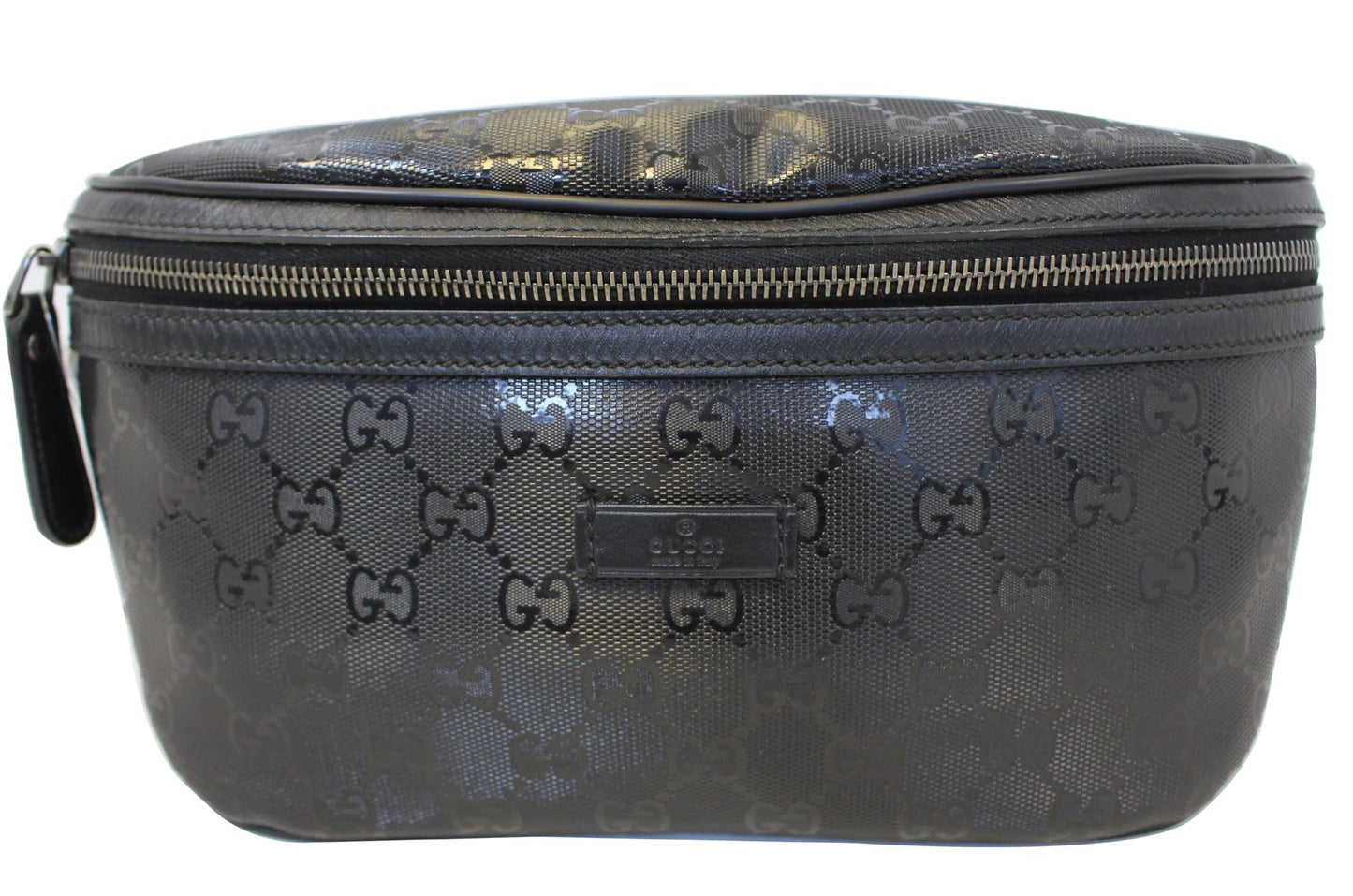 Gucci Imprime Waist Bum Bag Monogram Black Crossbody Bag