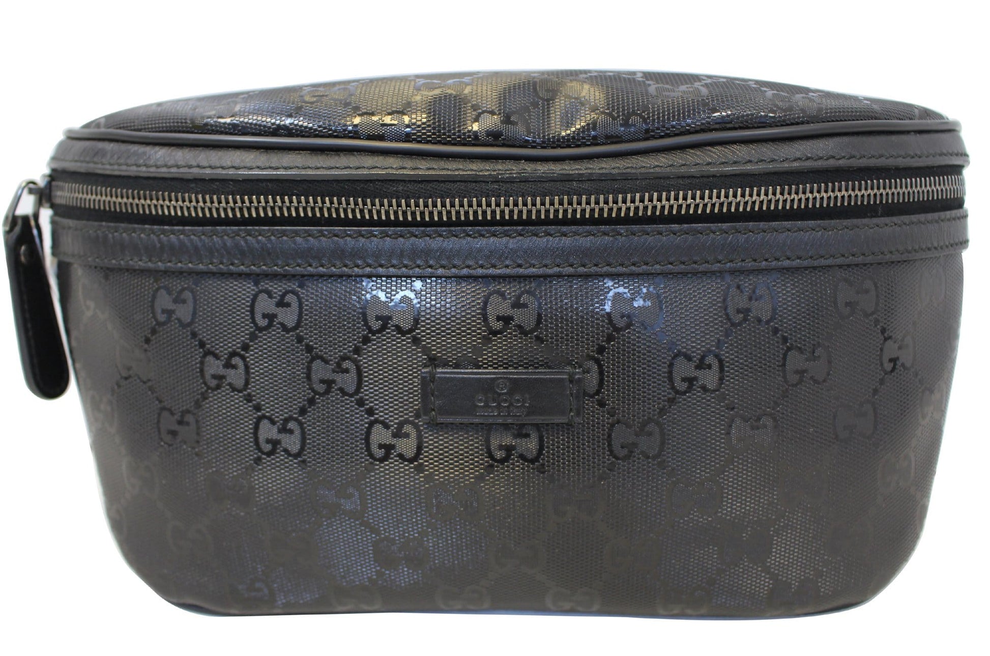Gucci Imprime Waist Bum Bag Monogram Black Crossbody Bag