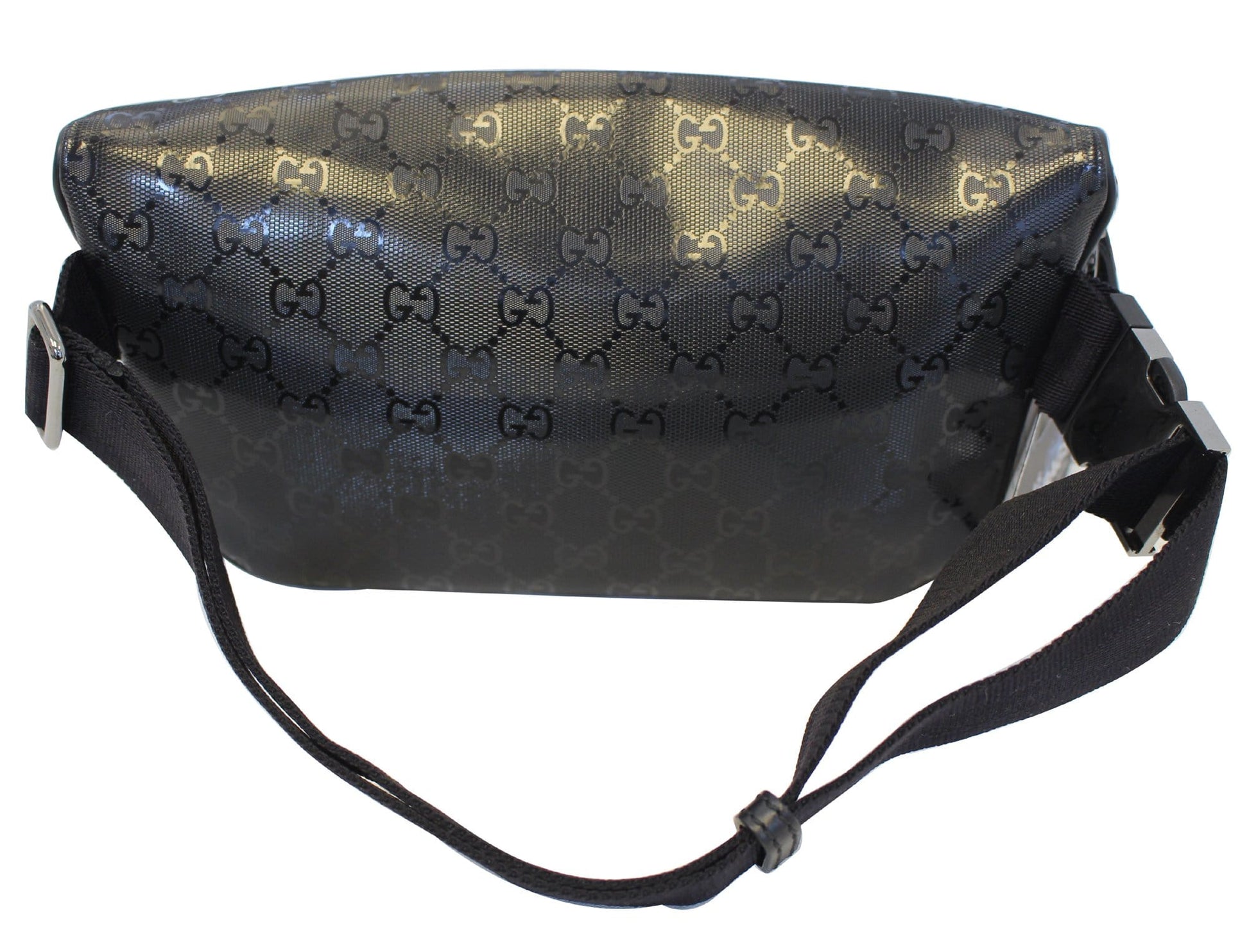 Gucci Imprime Waist Bum Bag Monogram Black Crossbody Bag