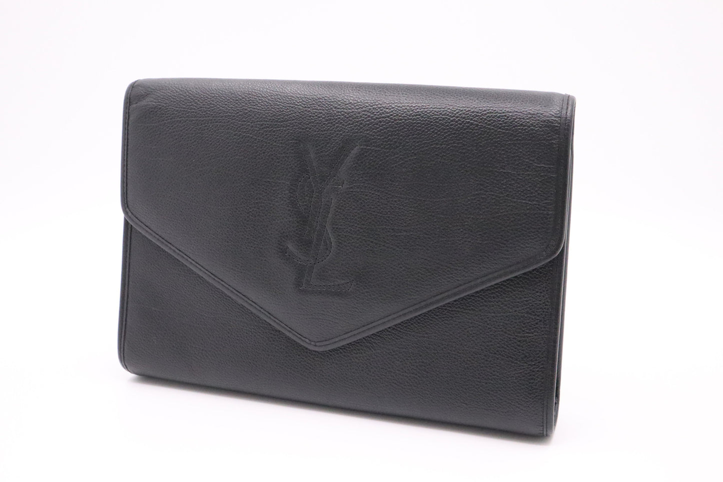 YSL Saint Laurent Clutch In Leather Black Clutch Bag In Black Leather