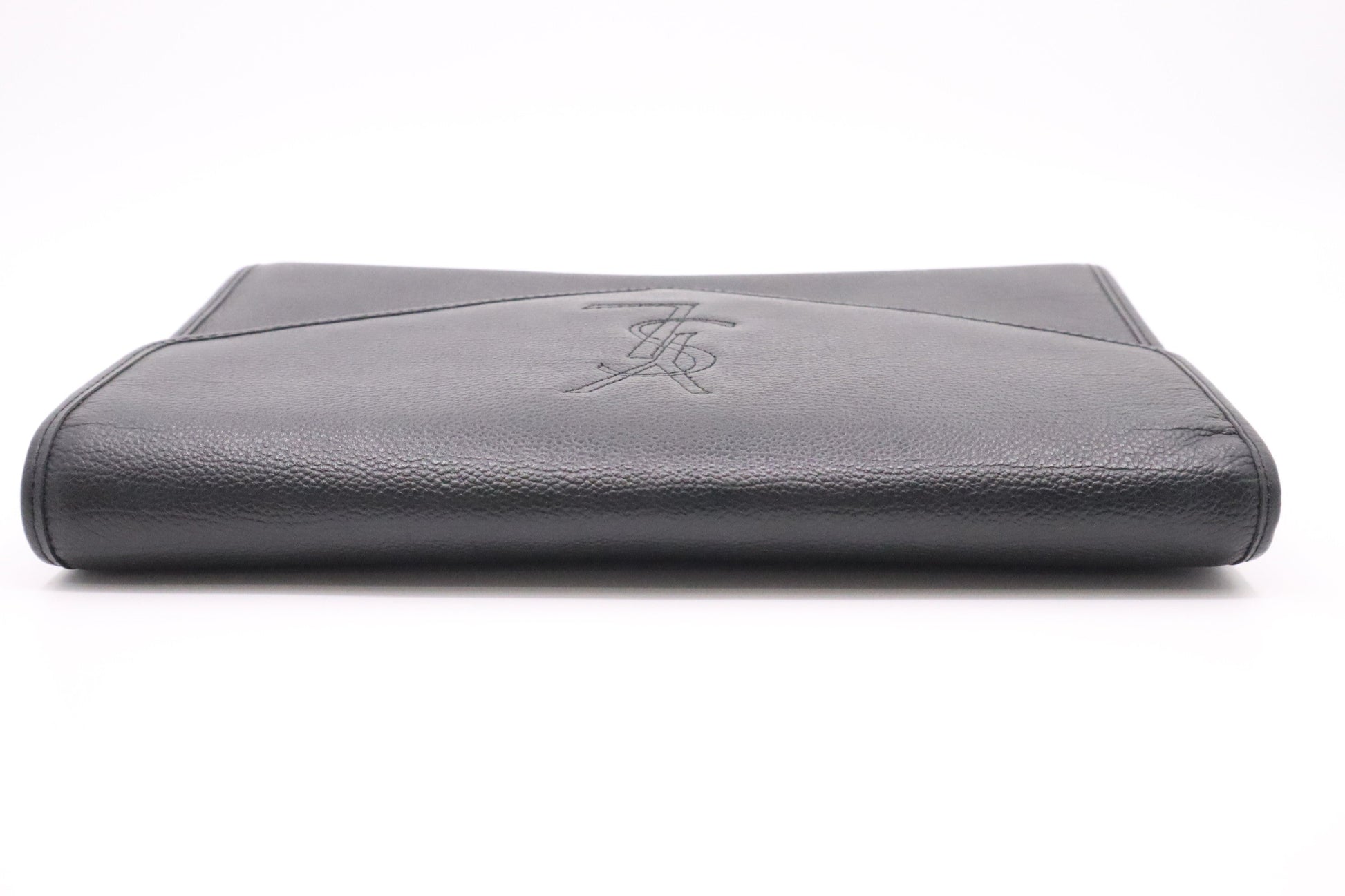YSL Saint Laurent Clutch In Leather Black Clutch Bag In Black Leather