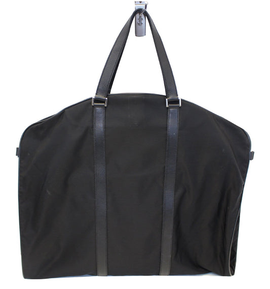 Prada Convertible Garment Travel Bag Nylon Black