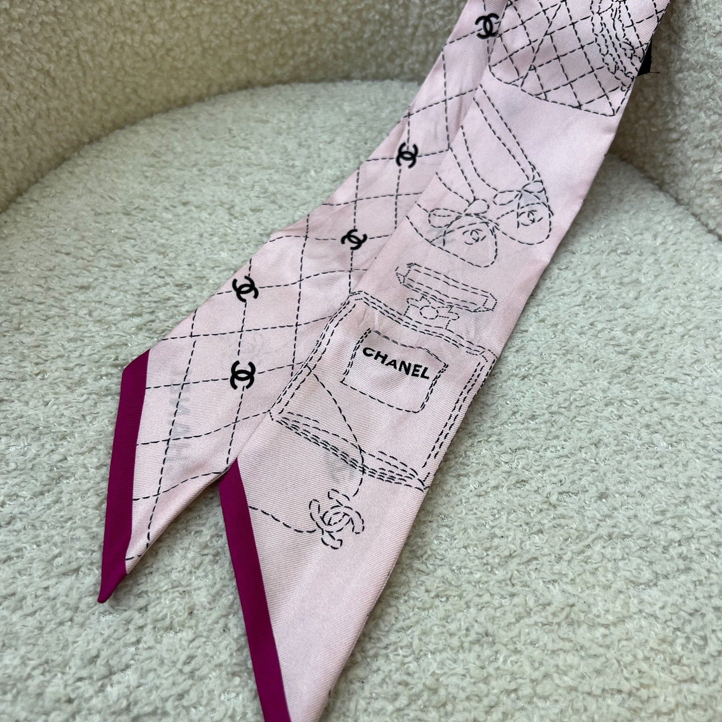 Chanel Scarf / Twilly in Pink Silk ( ) Handbag